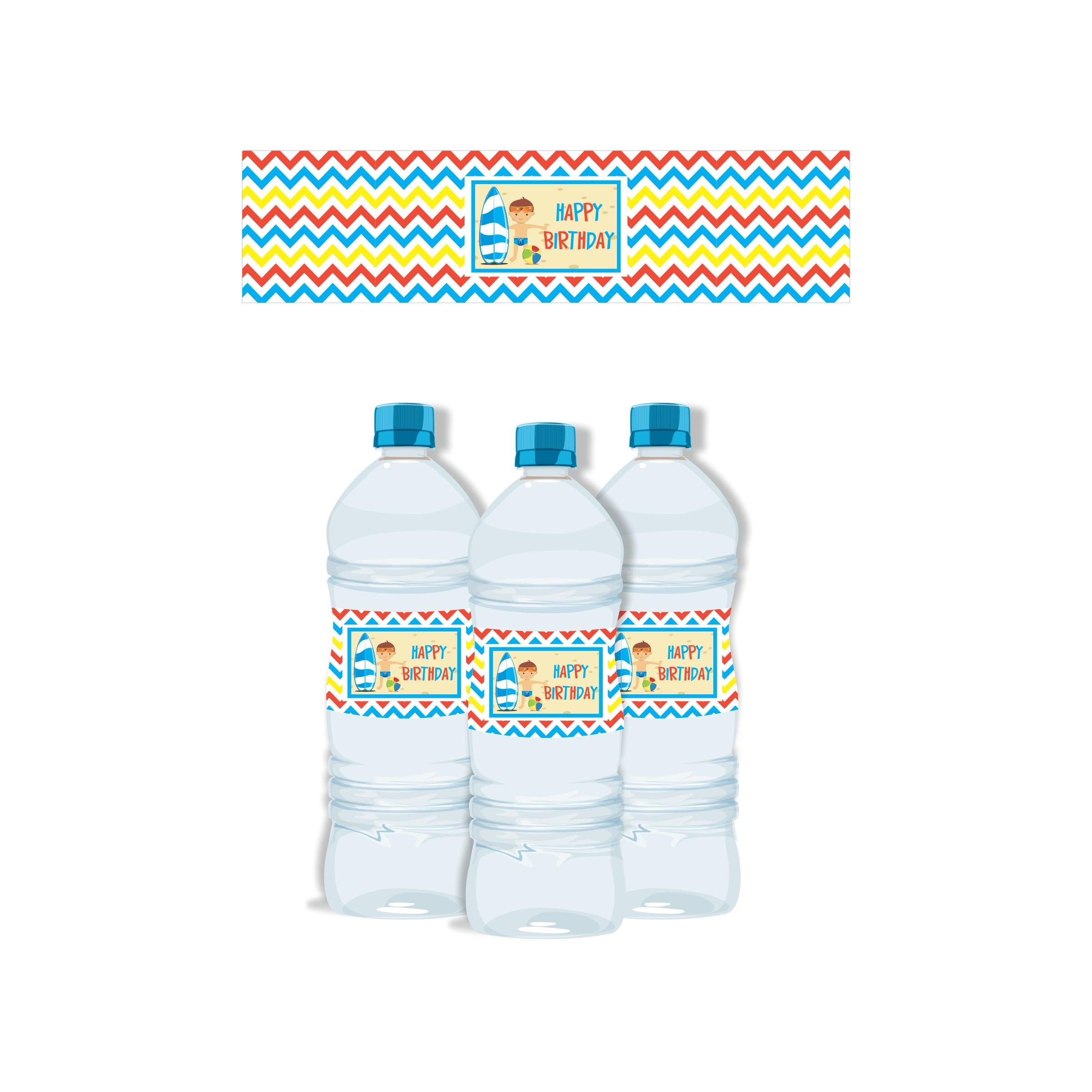 Beach Theme Bottle Labels THEME PARTIES Pretty UR Party