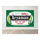 Beer Party Theme Backdrop PERSONALISED Pretty UR Party