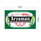 Beer Party Theme Backdrop PERSONALISED Pretty UR Party