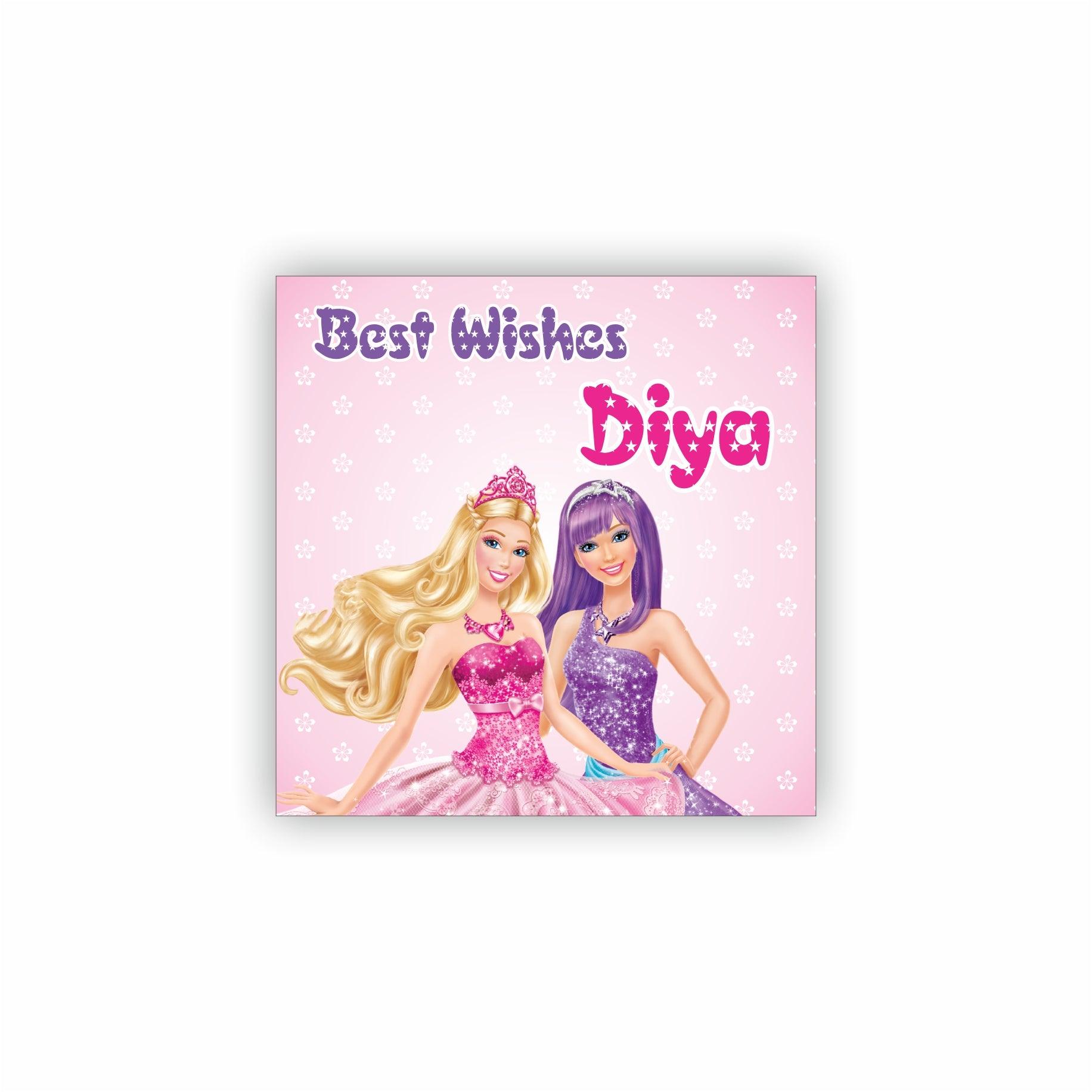 Barbie Rockstar themed Best Wishes card PERSONALISED Pretty UR Party