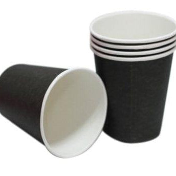 Black Paper Cups - pack of 10 THEME PARTIES Pretty UR Party
