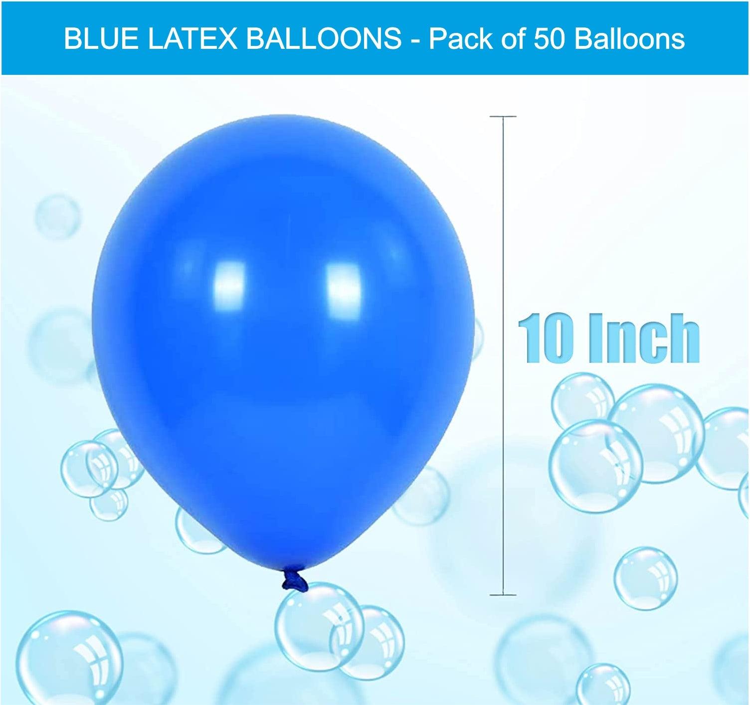 Blue Latex Balloons - Pack of 50 BALLOONS Pretty UR Party