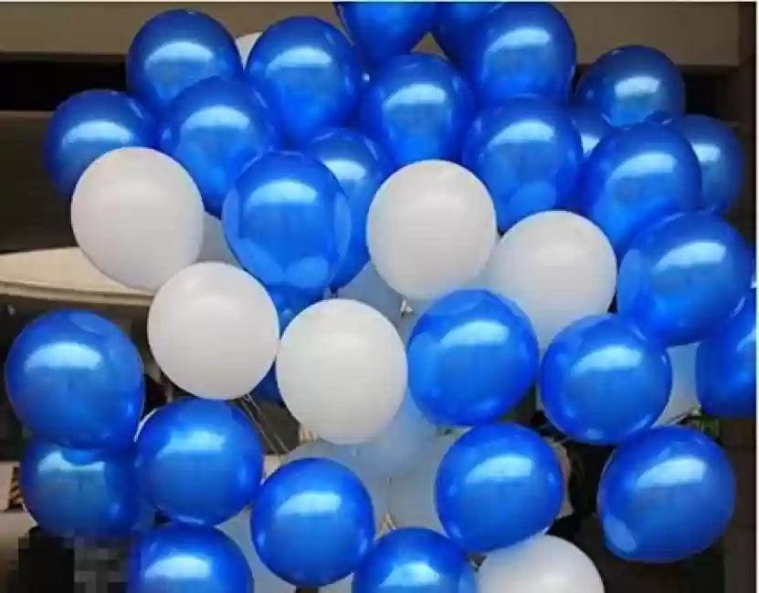Blue Metallic Latex Balloon - Pack of 50 DECORATIONS Pretty UR Party