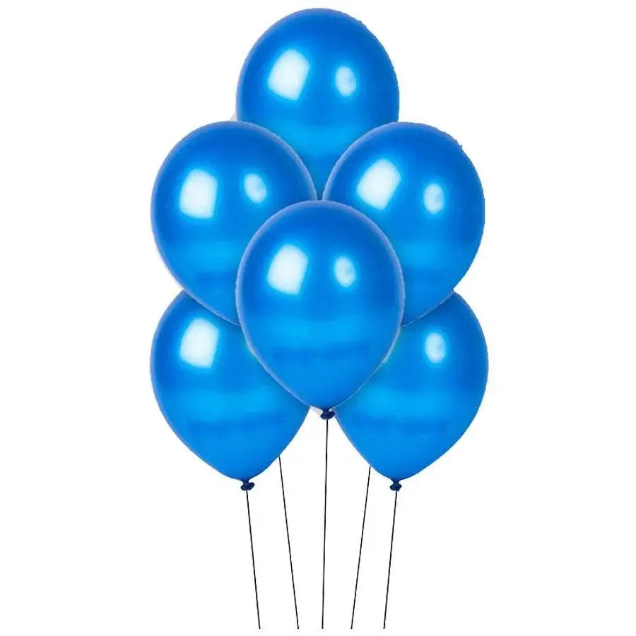 Blue Metallic Latex Balloon - Pack of 50 DECORATIONS Pretty UR Party Blue Metallic Latex Balloon - Pack of 50 DECORATIONS Pretty UR Party