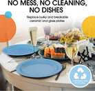 Blue Paper Plates - Pack of 10 THEME PARTIES Pretty UR Party