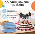 Blue Paper Plates - Pack of 10 THEME PARTIES Pretty UR Party