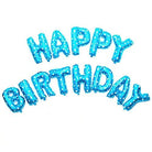 Happy Birthday Letter Foil Balloons - 16 inches THEME PARTIES Pretty UR Party Blue Polka Dot