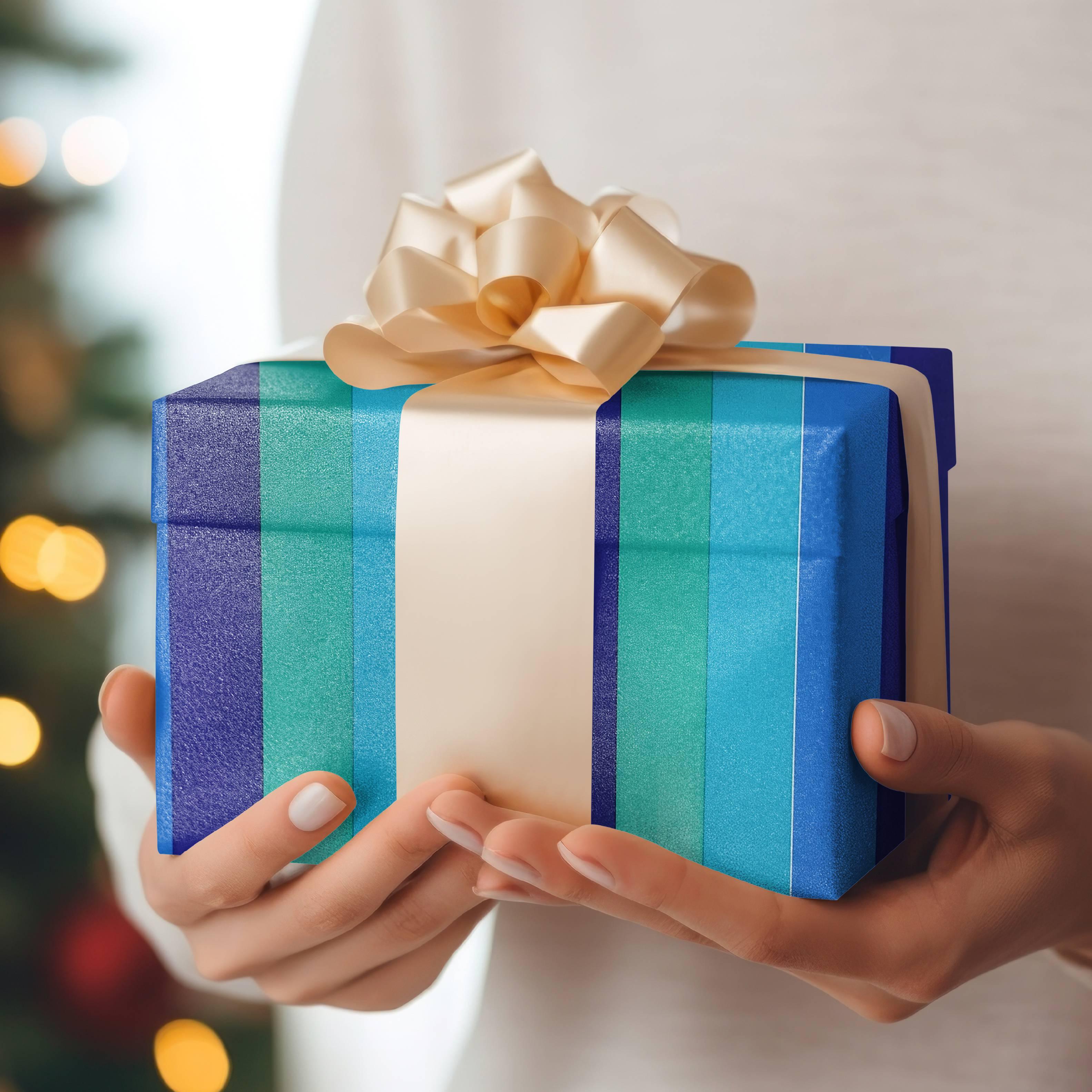 Blue Stripes Wrapping Paper (Pack of 5) RETURN GIFTS Pretty UR Party