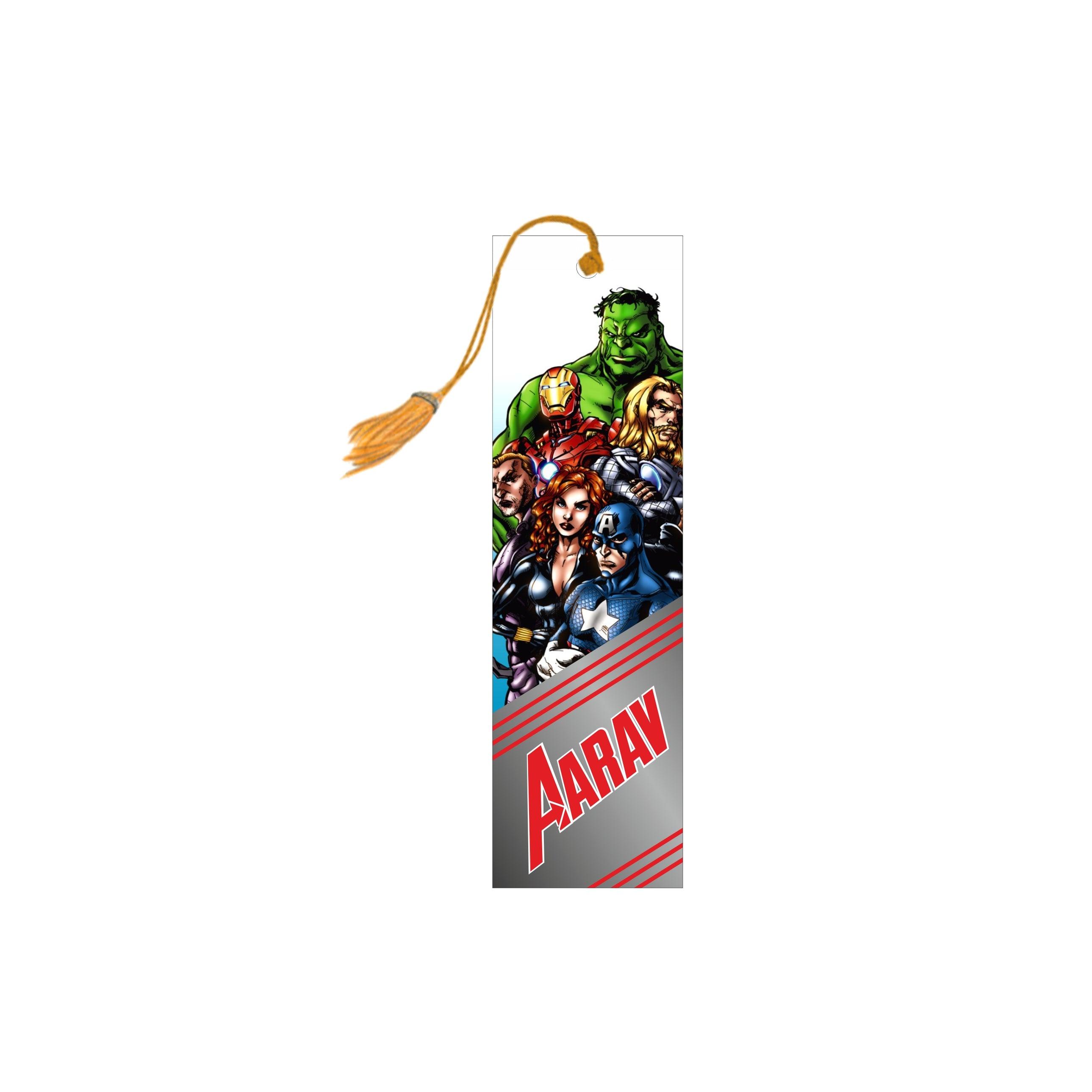 Avengers Bookmarks PERSONALISED Pretty UR Party