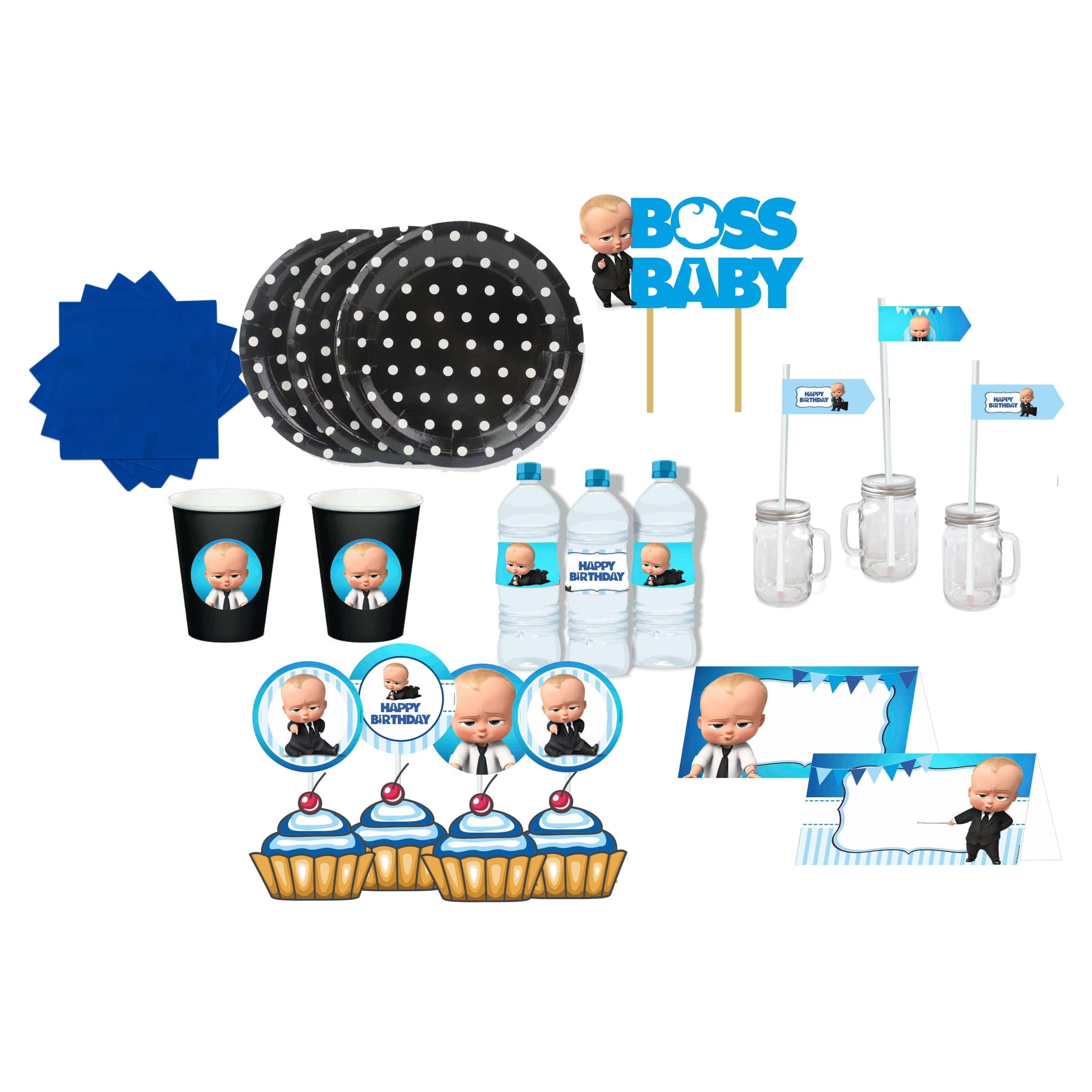 Boss Baby Tableware Package - 67 pieces pack BIRTHDAYS Pretty UR Party