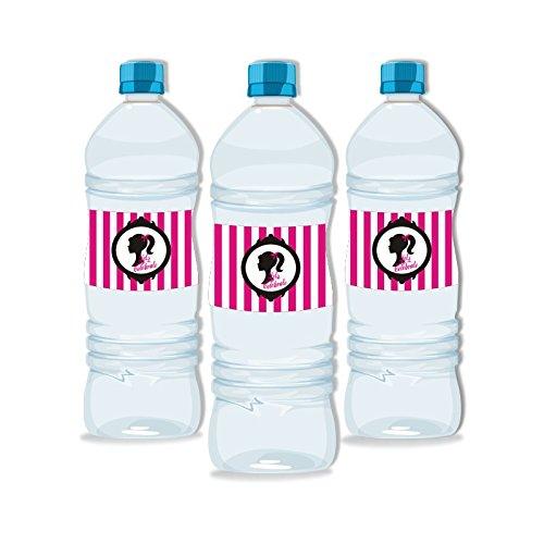 Barbie Water Bottle Labels THEME PARTIES Pretty UR Party
