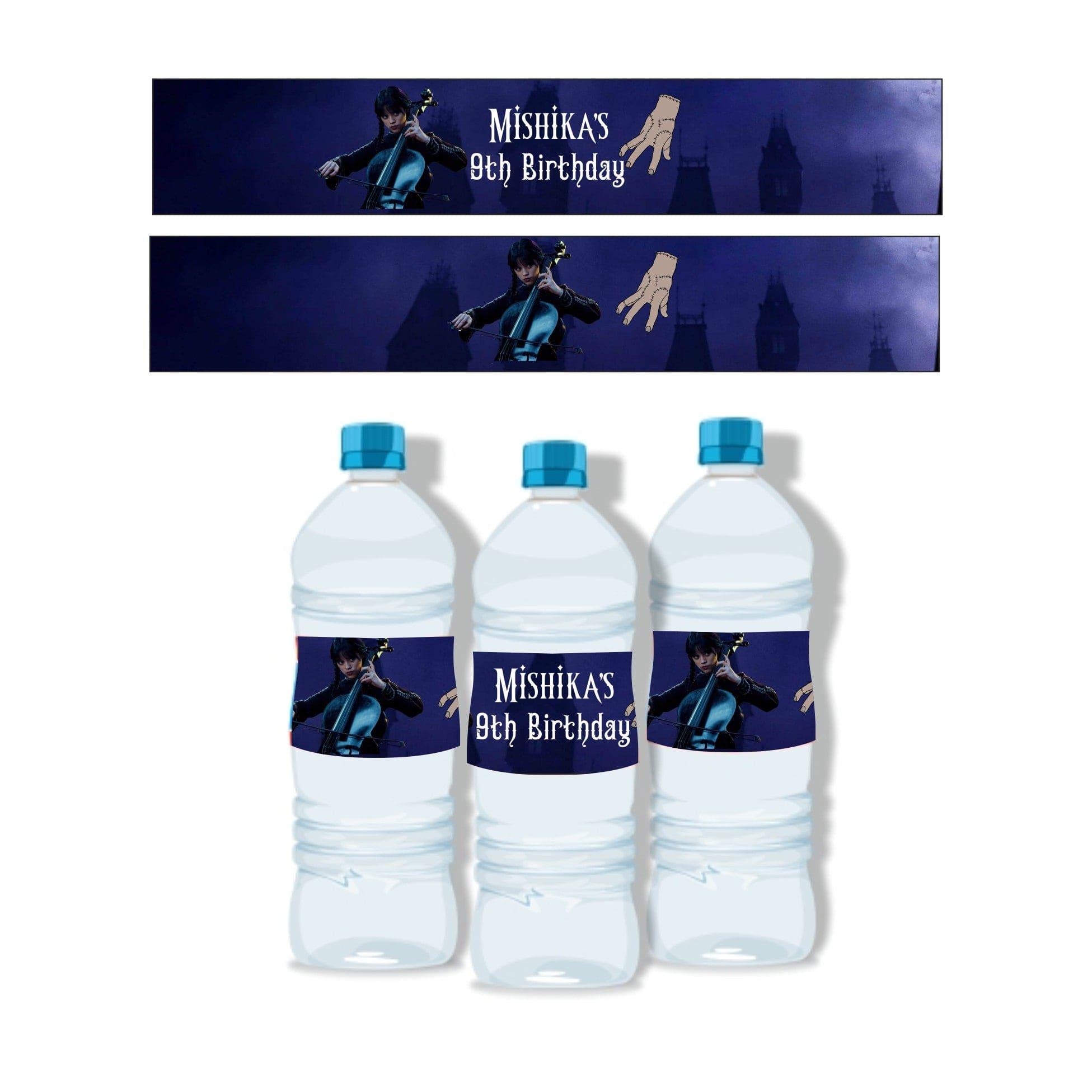 Wednesday theme Bottle Labels THEME PARTIES Pretty UR Party