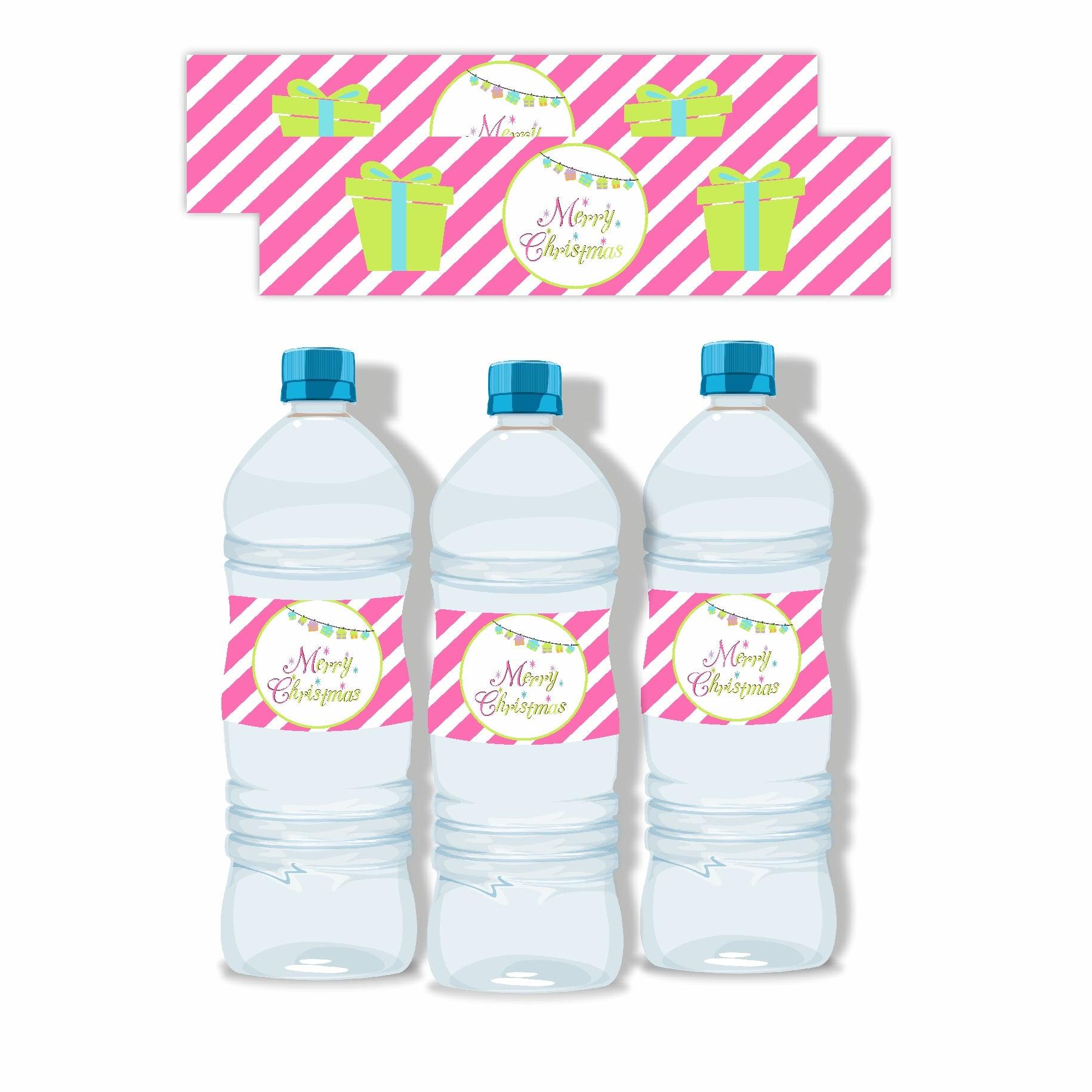 Merry and Bright Water Bottle Labels ALL PARTY SUPPLIES Pretty UR Party