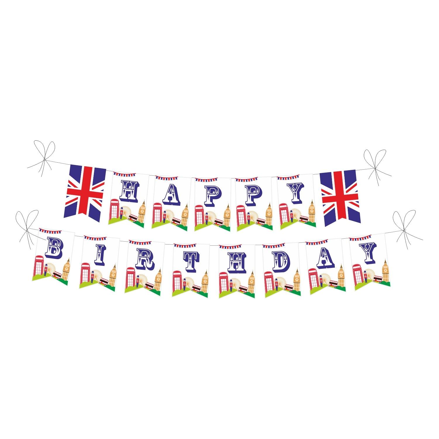 London Party Decorations Kit - 80 Pieces Combo Pack BIRTHDAYS Pretty UR Party