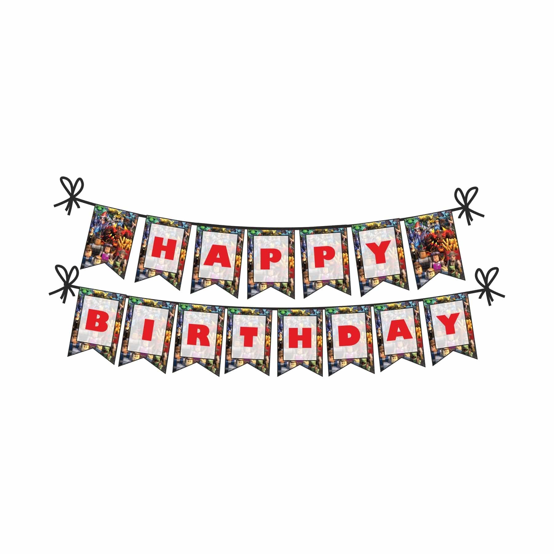 Roblox Theme Bunting THEME PARTIES Pretty UR Party