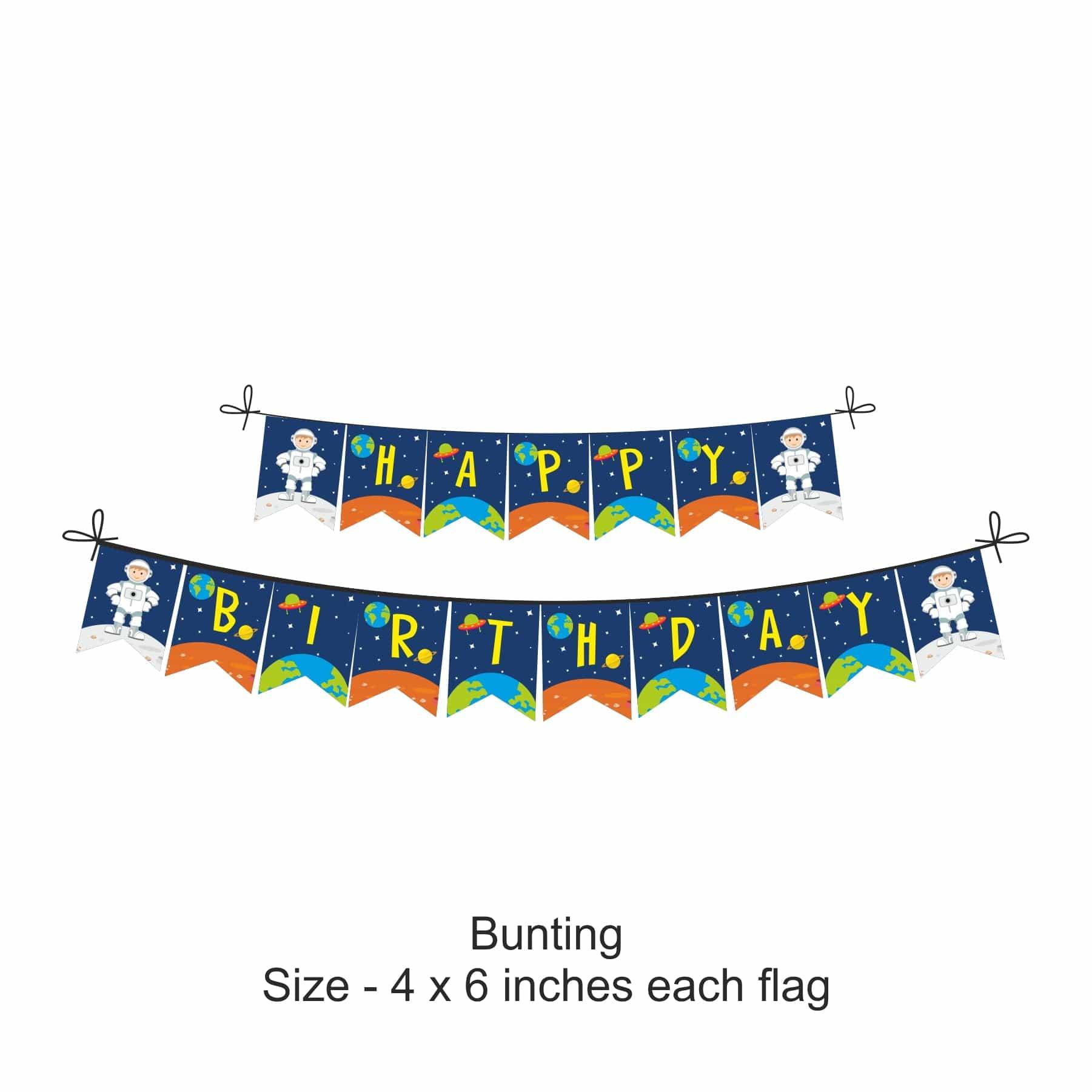 Space Party Decorations Kit - 80 pieces Combo Pack BIRTHDAYS Pretty UR Party