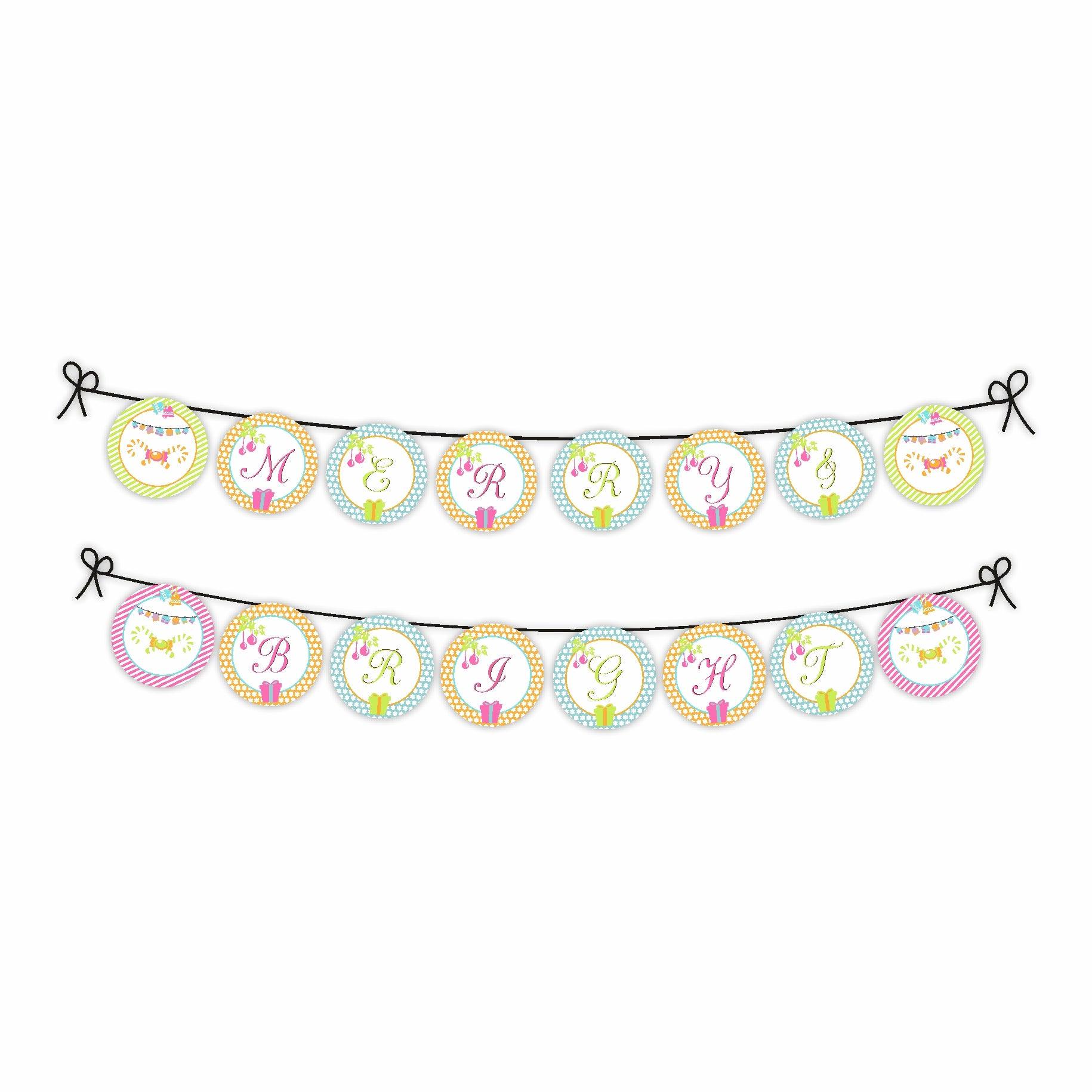 Merry and Bright Bunting ALL PARTY SUPPLIES Pretty UR Party