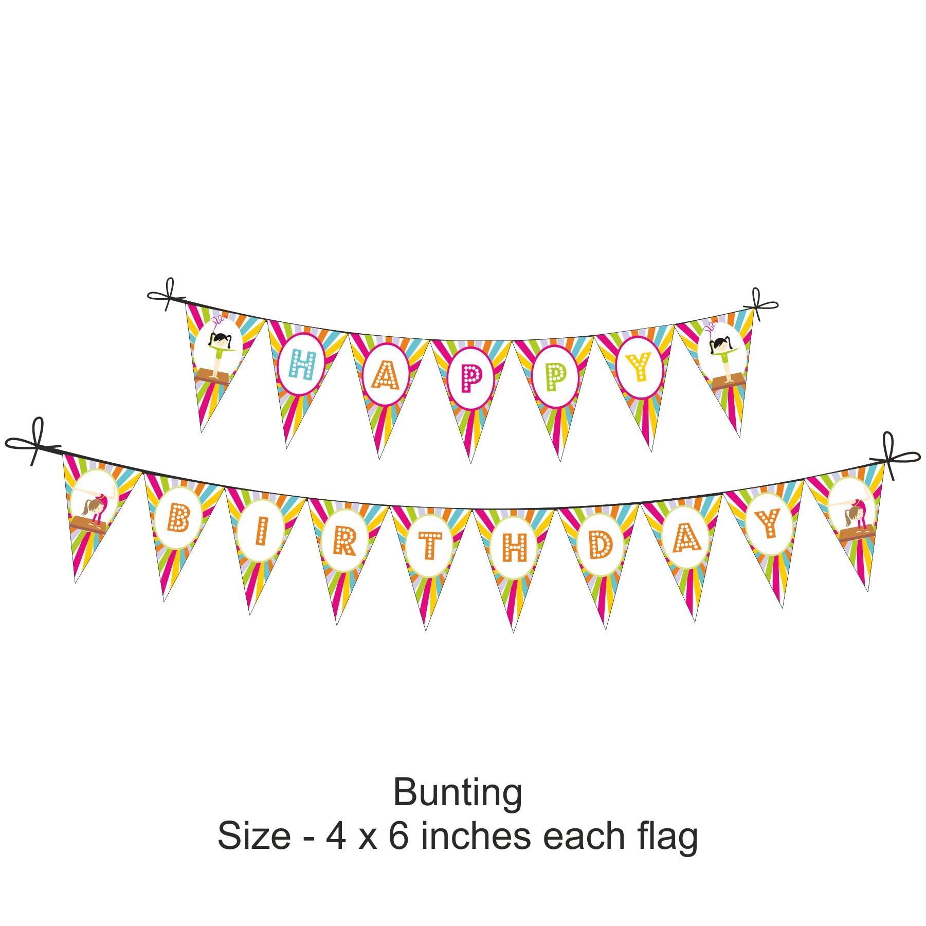 Gymnastics Party Decorations Package - 70 pieces Combo BIRTHDAYS Pretty UR Party