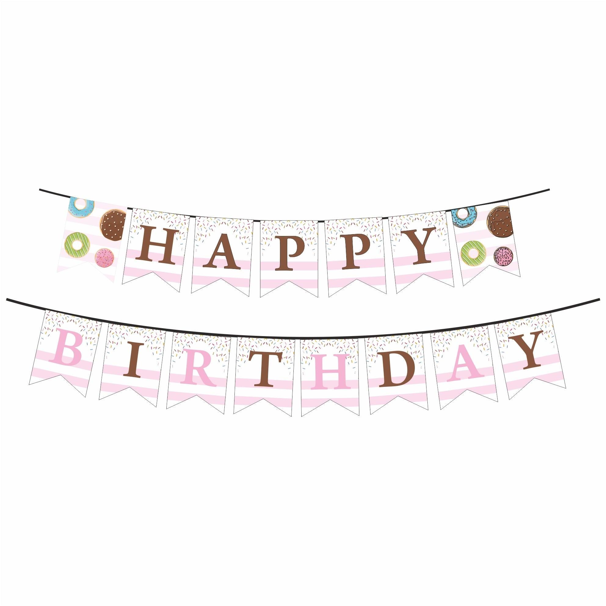 Donut theme Party Decorations Kit - 80 pieces Combo Pack BIRTHDAYS Pretty UR Party