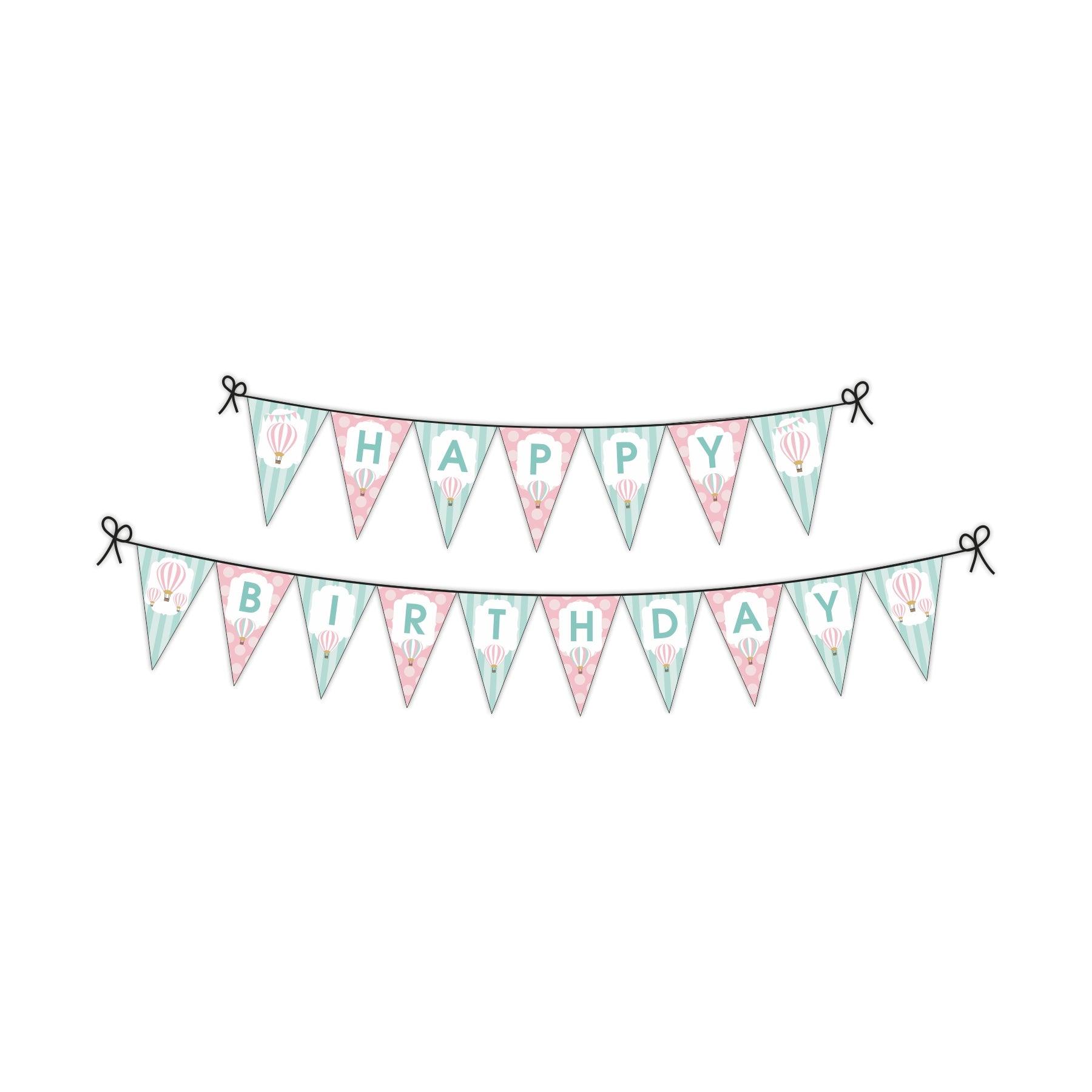 Hot Air Balloon Party Decorations Kit - 80 Pieces Combo Pack BIRTHDAYS Pretty UR Party