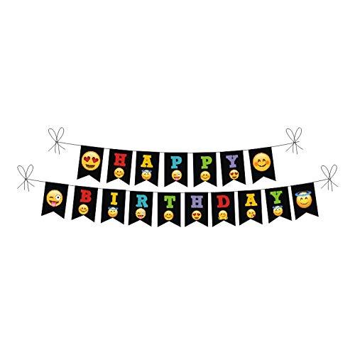 Emoji theme Party Decorations Kit - 80 Pieces Combo Pack BIRTHDAYS Pretty UR Party