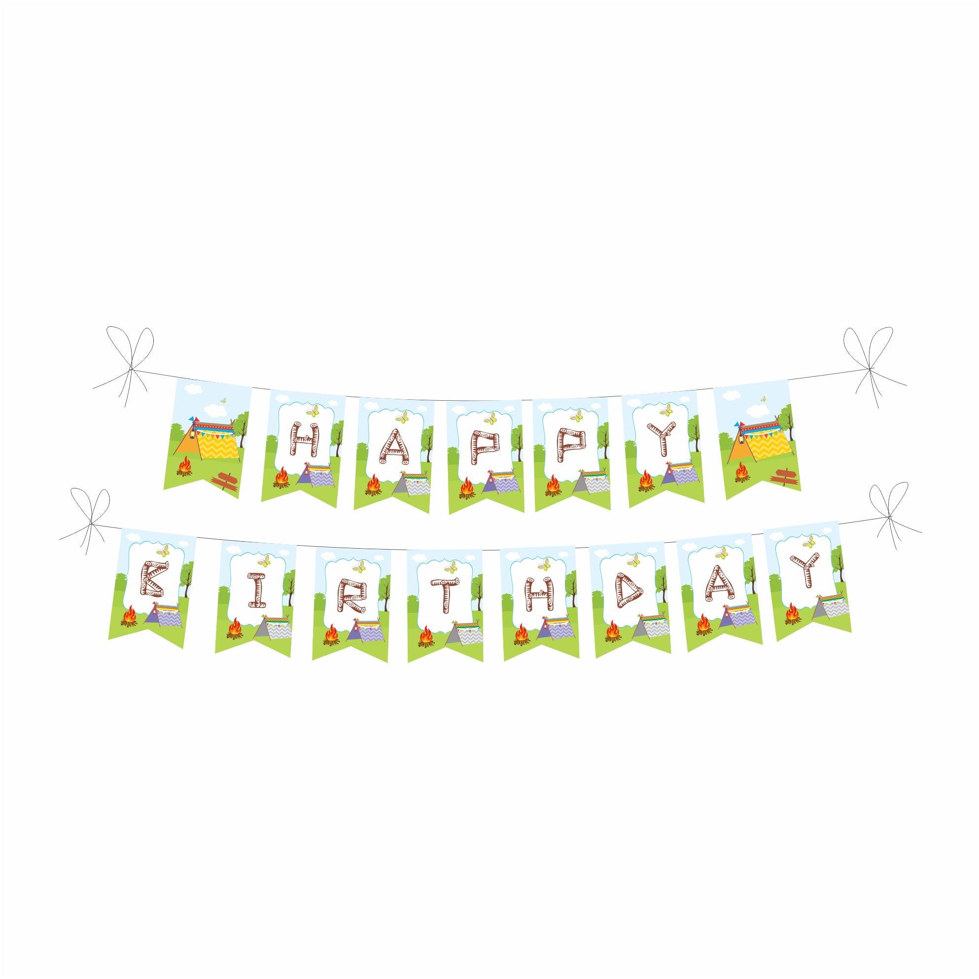 Camping Party Decorations Package - 70 pieces Combo BIRTHDAYS Pretty UR Party