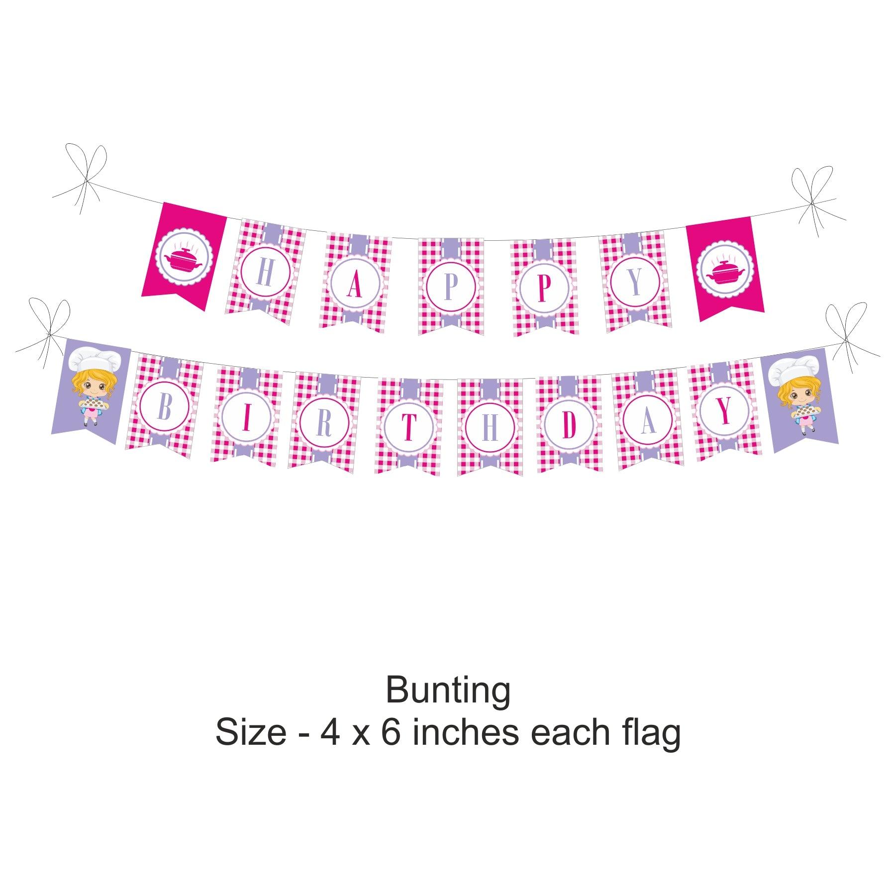 Little Baker Party Decorations Package - 70 pieces Combo BIRTHDAYS Pretty UR Party