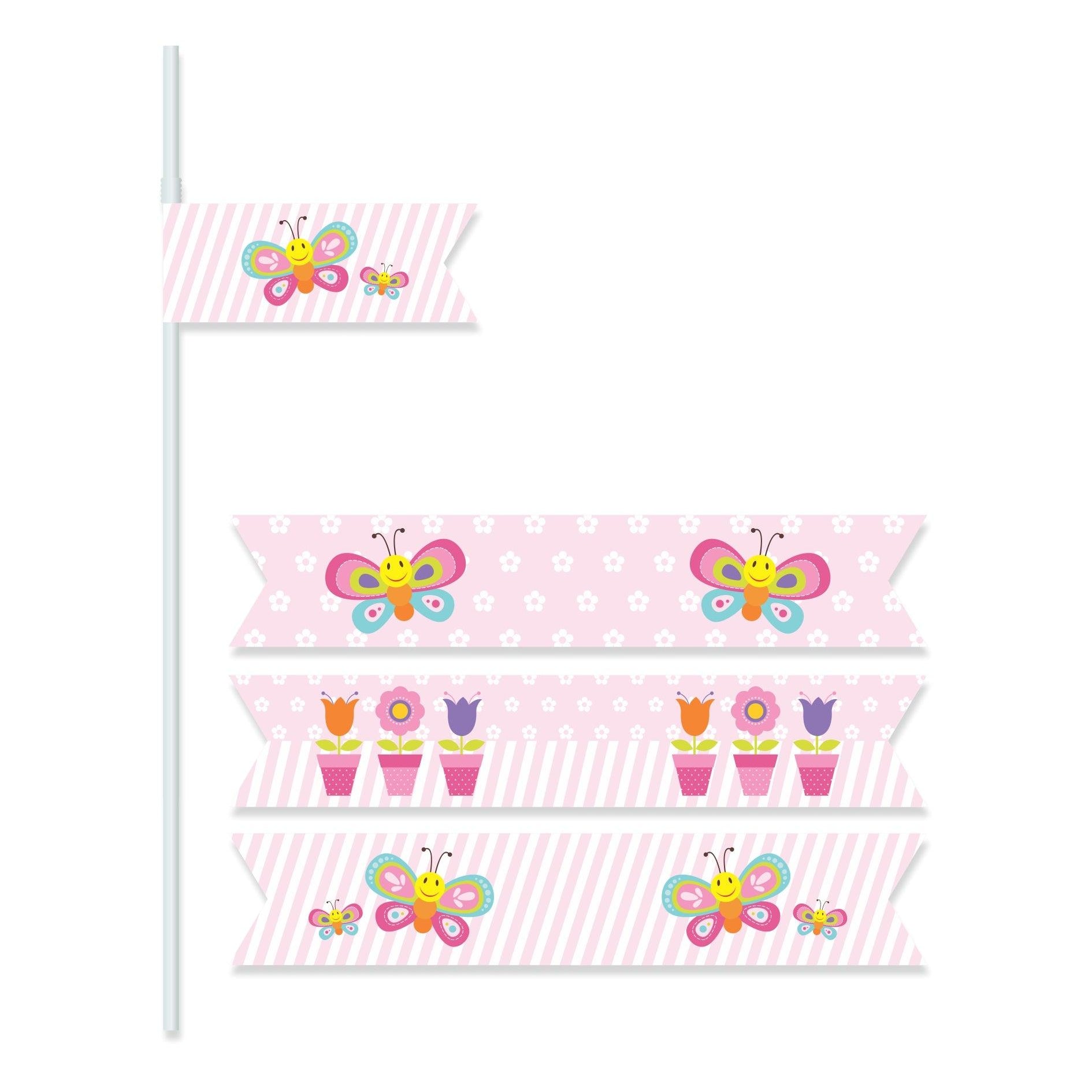 Butterfly Drink Straws THEME PARTIES Pretty UR Party