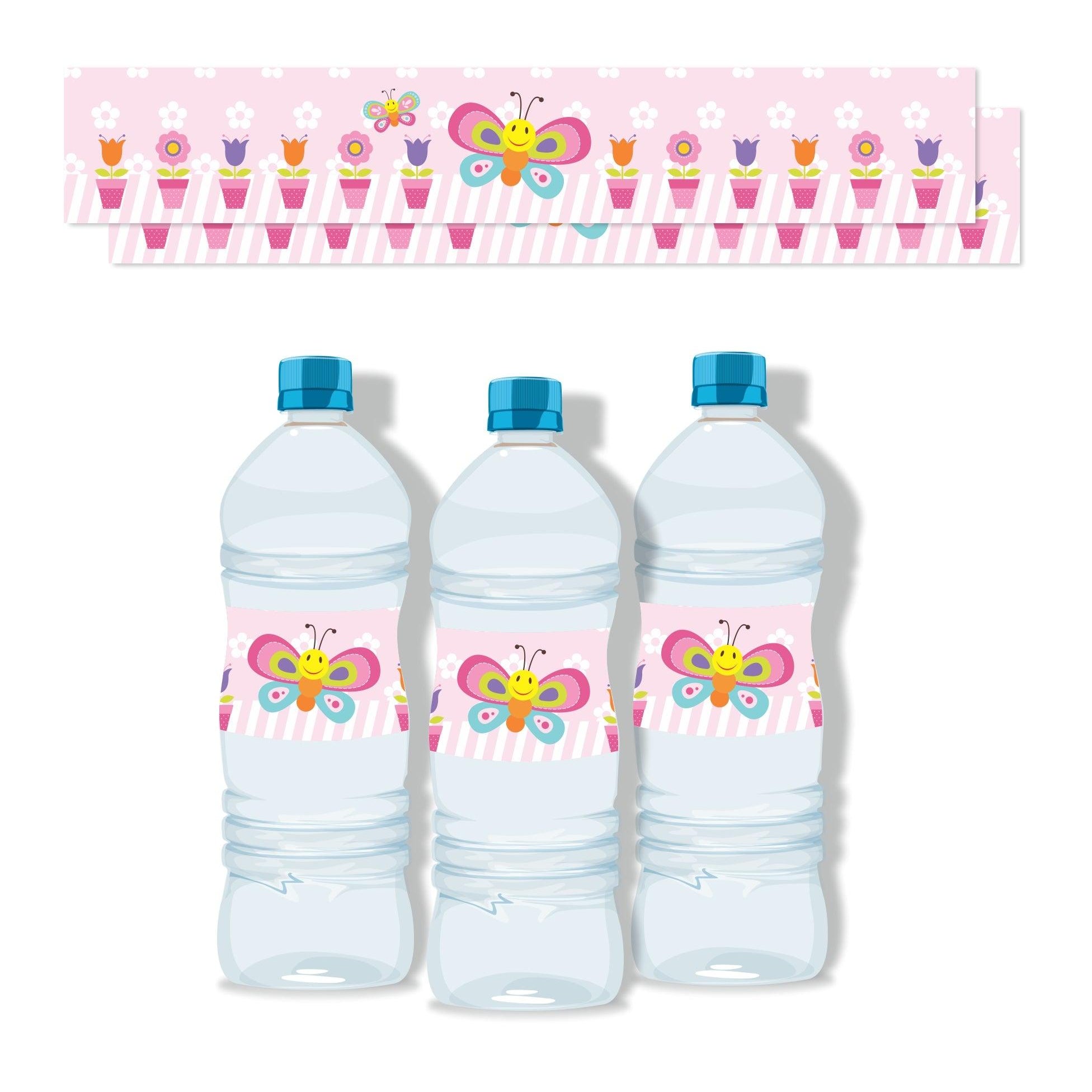 Butterfly Water Bottle Labels THEME PARTIES Pretty UR Party