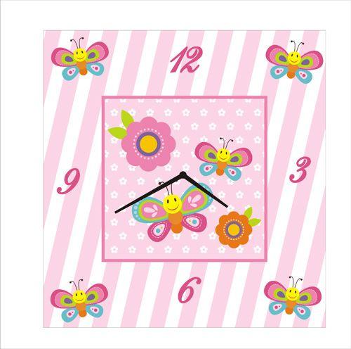 Personalised Butterfly Clock THEME PARTIES Pretty UR Party