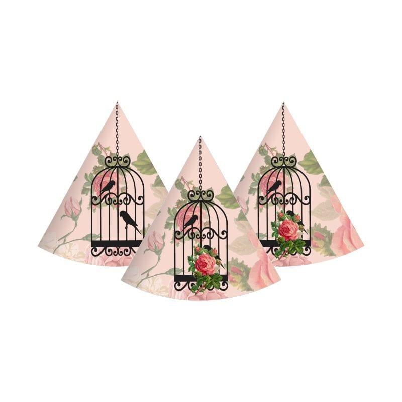 Pink Floral and Bird Cage Party Decorations kit - 80 pieces Combo Pack THEME PARTIES Pretty UR Party