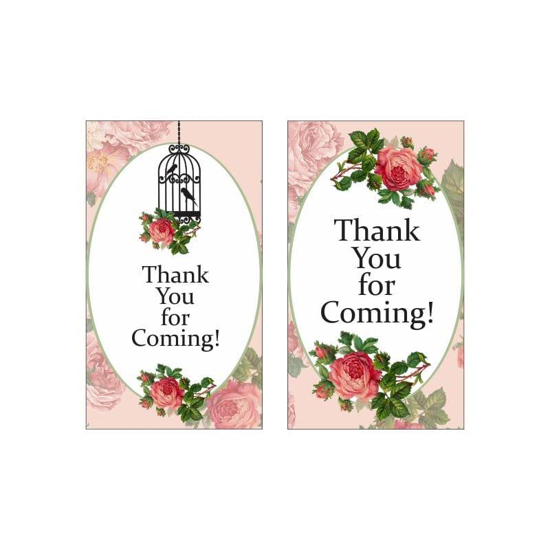 Pink Floral and Bird Cage Party Decorations kit - 80 pieces Combo Pack THEME PARTIES Pretty UR Party