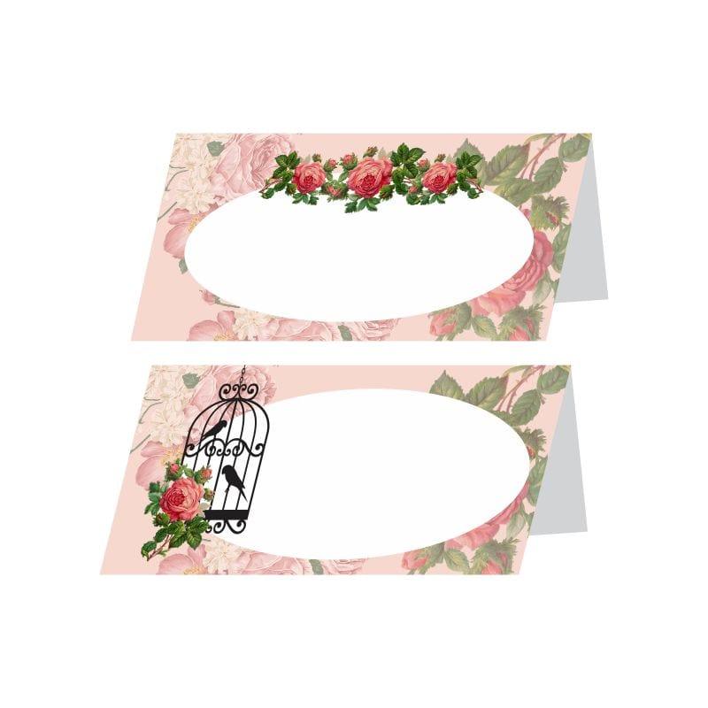 Pink Floral and Bird Cage Tableware Package BIRTHDAYS Pretty UR Party