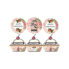 Pink Floral and Bird Cage Tableware Package BIRTHDAYS Pretty UR Party