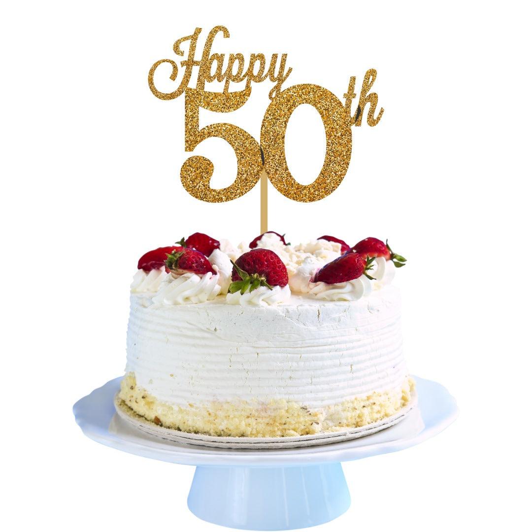 50th Birthday Cake Topper HANDCRAFTED Pretty UR Party