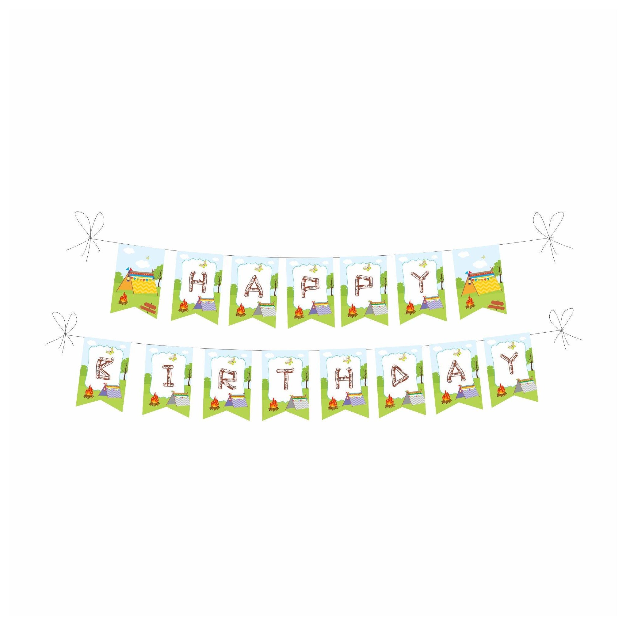 Camping Theme Bunting THEME PARTIES Pretty UR Party
