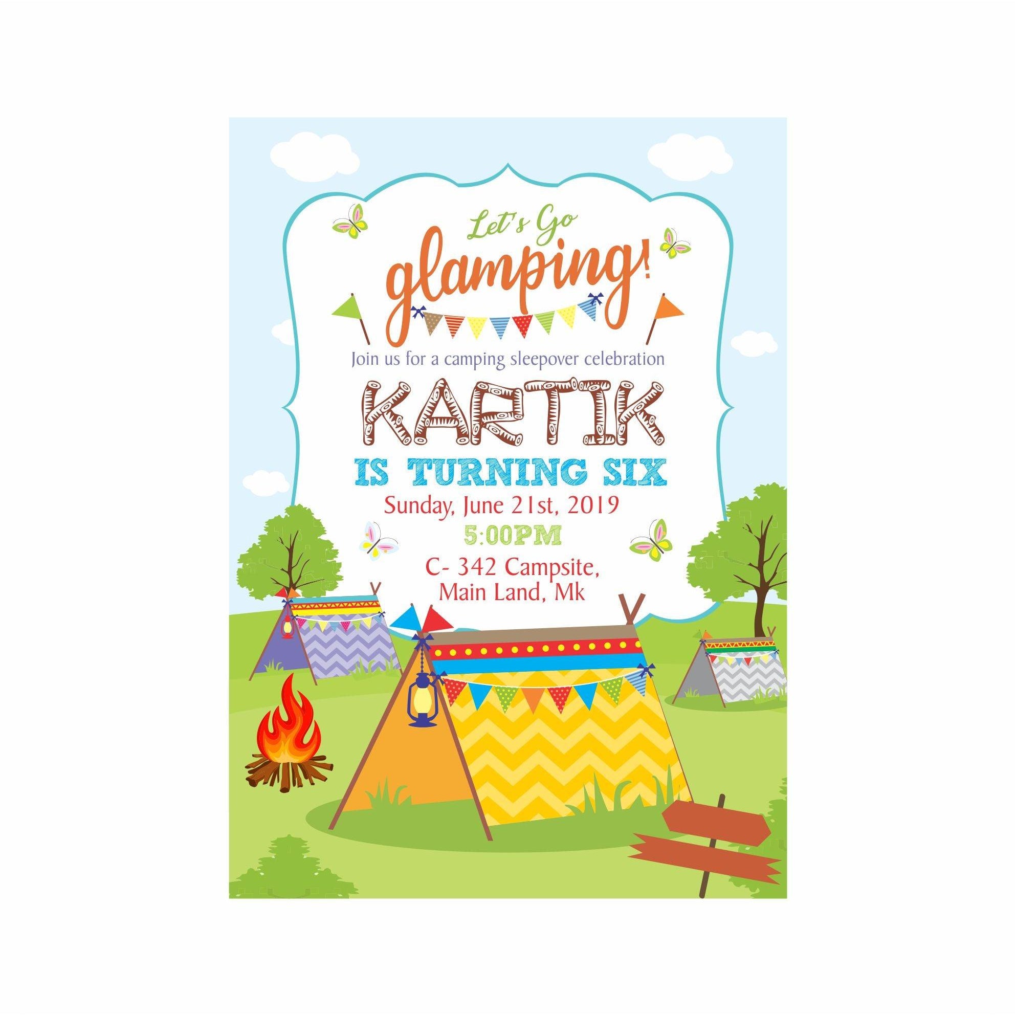 Camping Theme Invitations ALL PARTY SUPPLIES Pretty UR Party