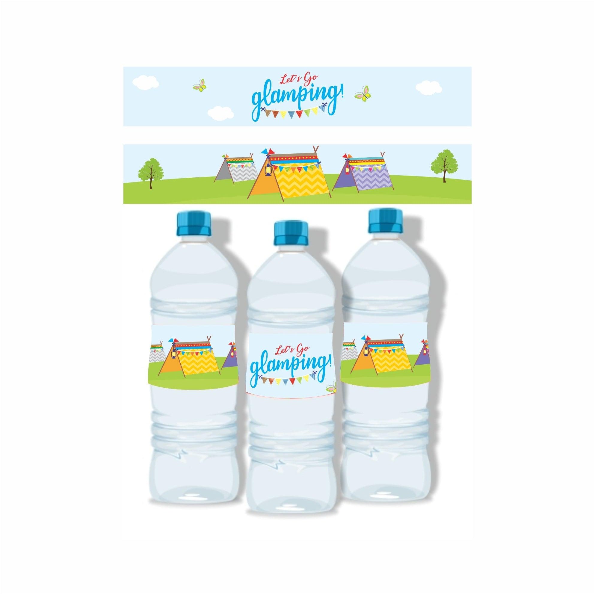 Camping Theme Water Bottle Labels THEME PARTIES Pretty UR Party