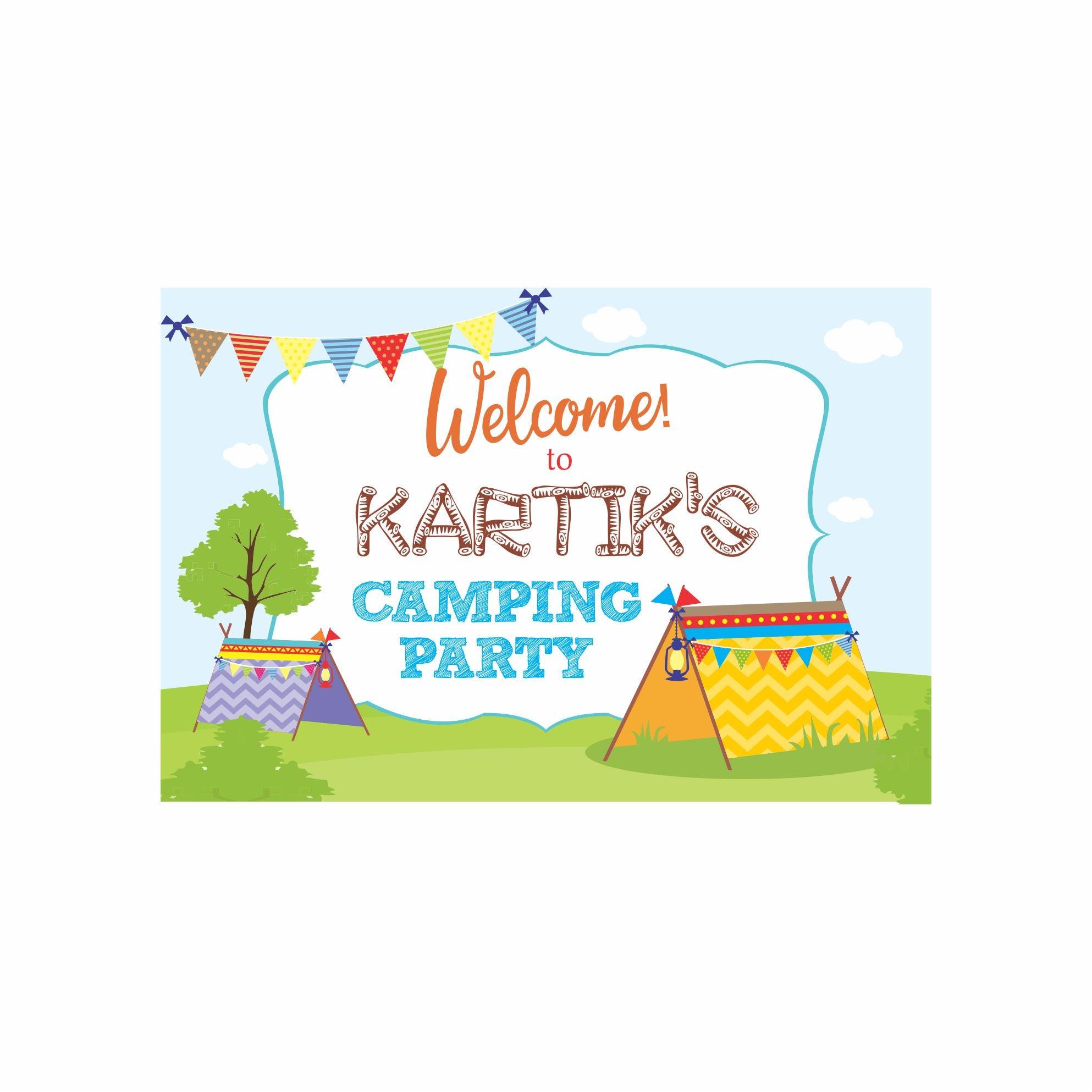 Camping Theme Entrance Banner / Door Sign THEME PARTIES Pretty UR Party