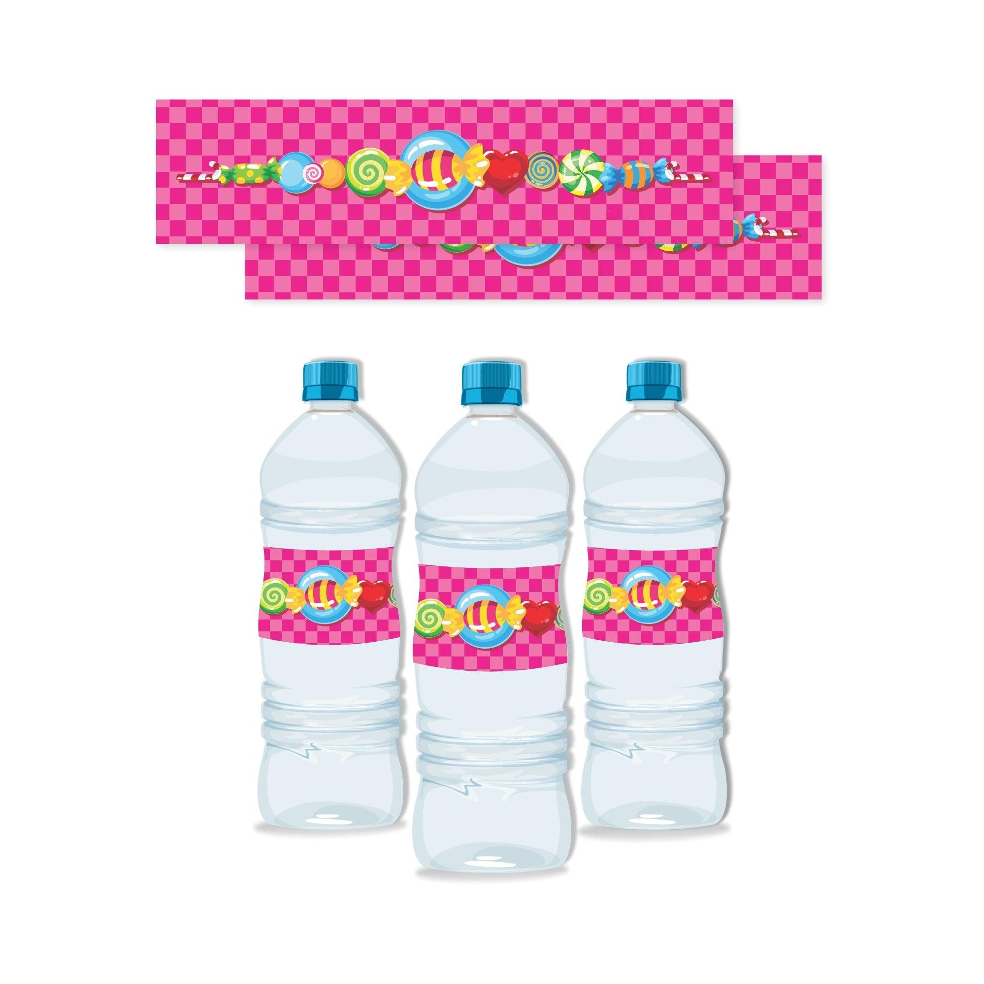 Candy Shoppe Water Bottle Labels THEME PARTIES Pretty UR Party