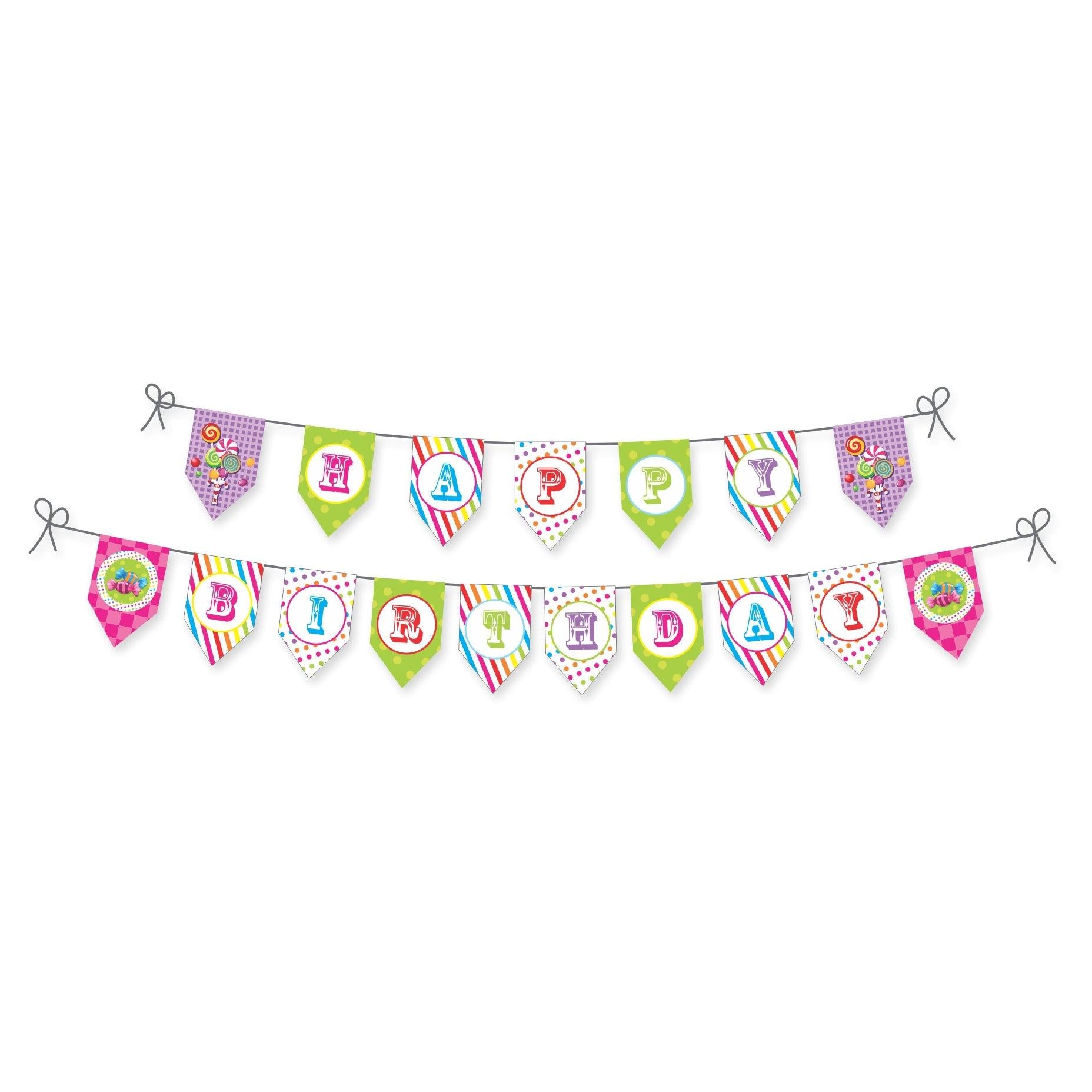 Candy Shoppe Bunting THEME PARTIES Pretty UR Party
