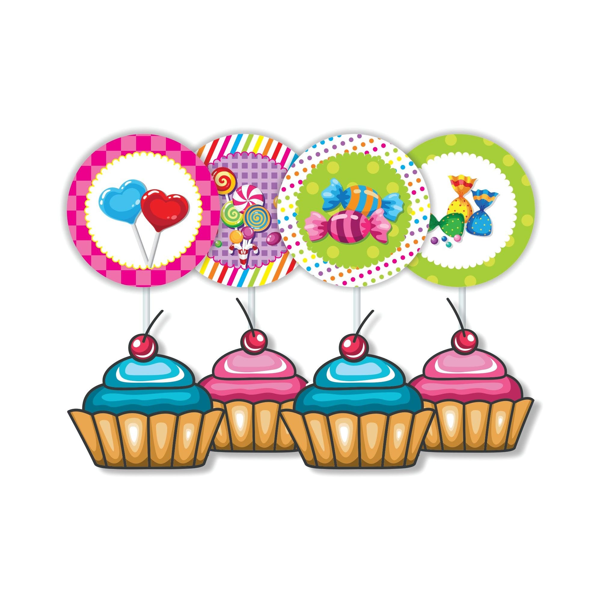 Candy Shoppe Cupcake / Food Toppers THEME PARTIES Pretty UR Party