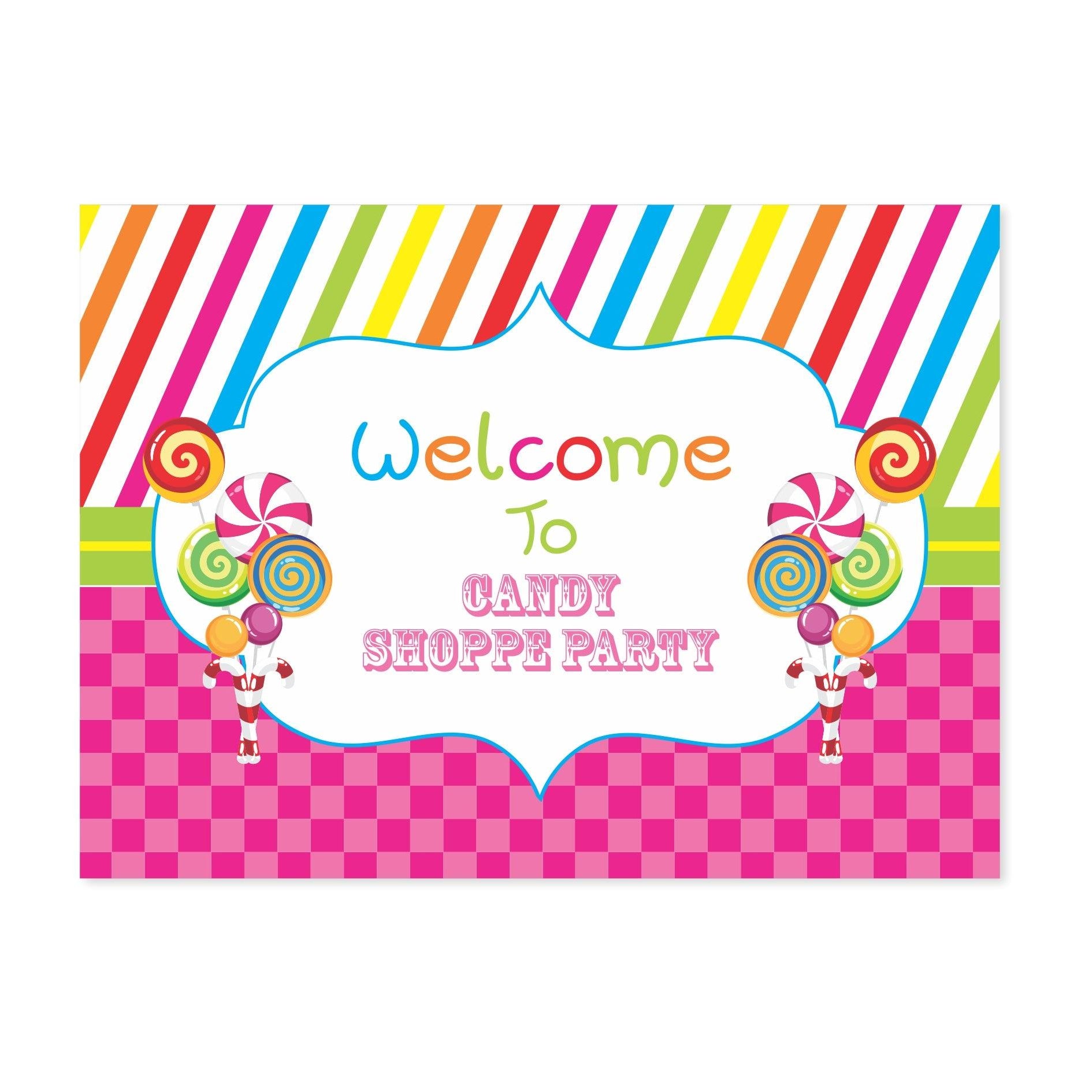 Candy Shoppe Entrance Banner / Door Sign THEME PARTIES Pretty UR Party