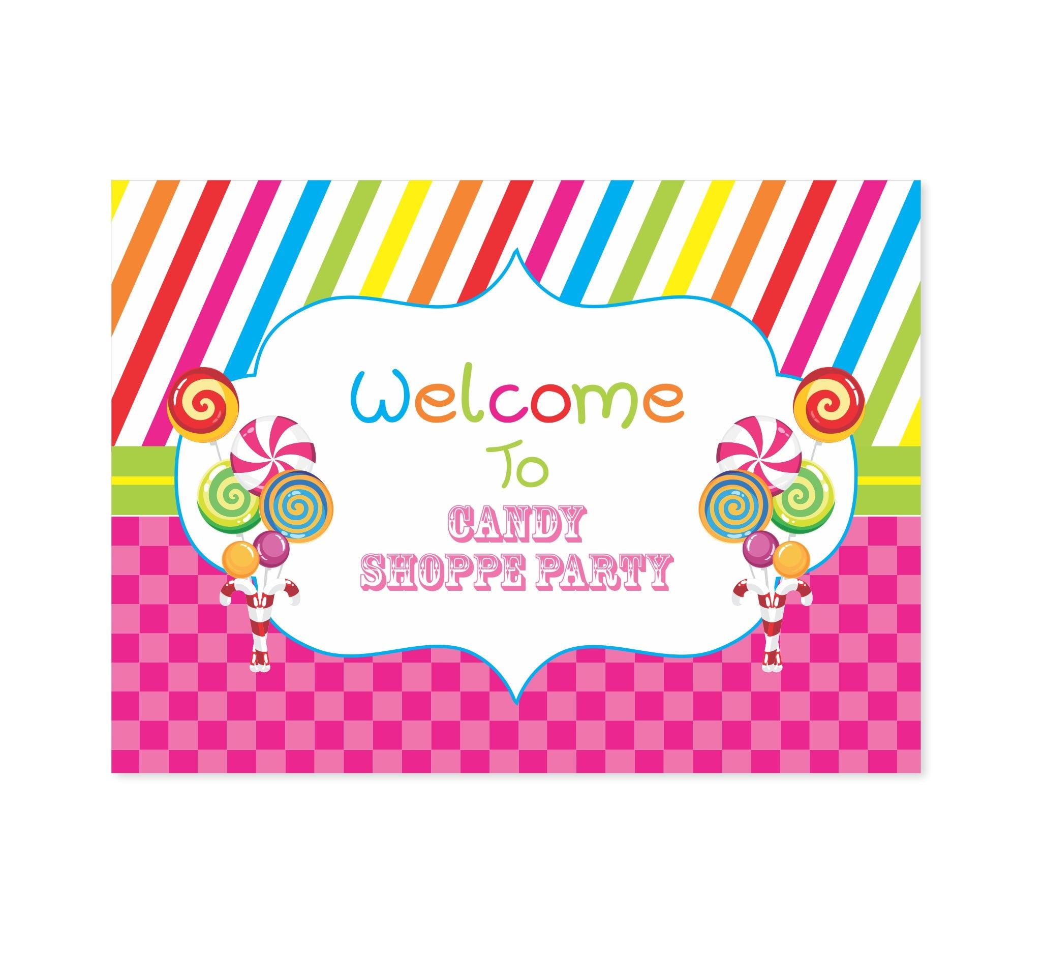Candy Shoppe Entrance Banner / Door Sign THEME PARTIES Pretty UR Party