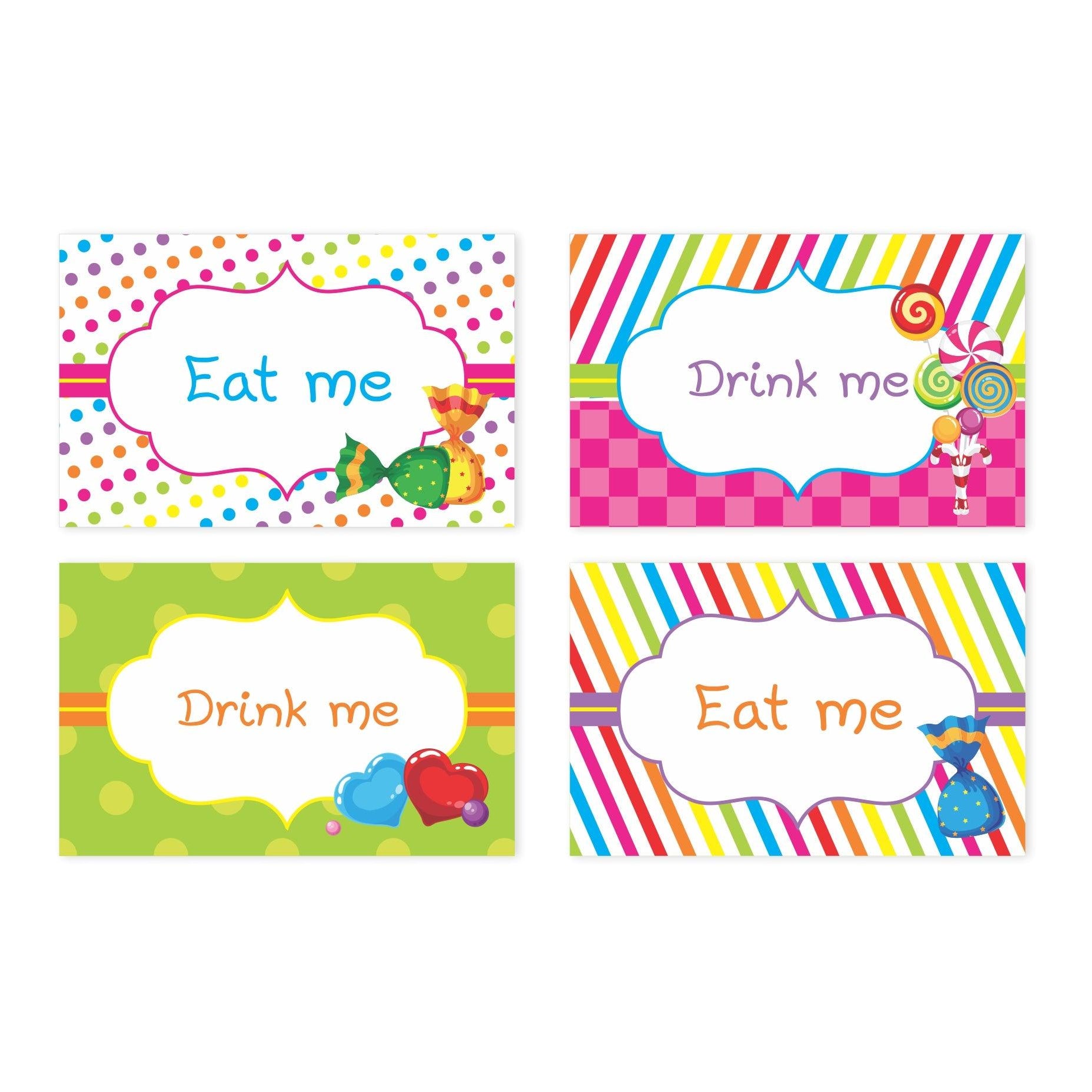 Candy Shoppe Food Labels / Buffet Table Cards THEME PARTIES Pretty UR Party