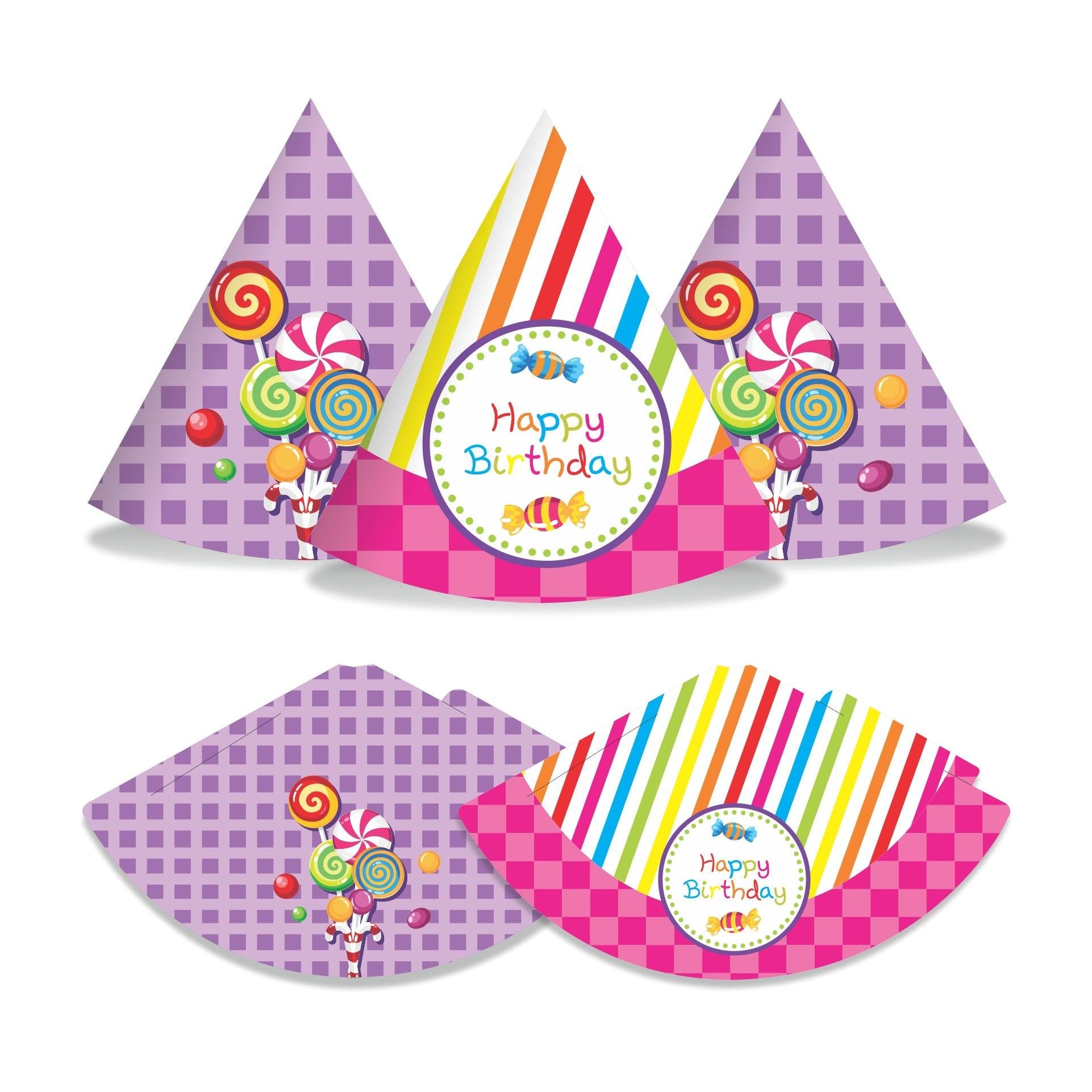 Candy Shoppe Hats - Pack of 10 THEME PARTIES Pretty UR Party