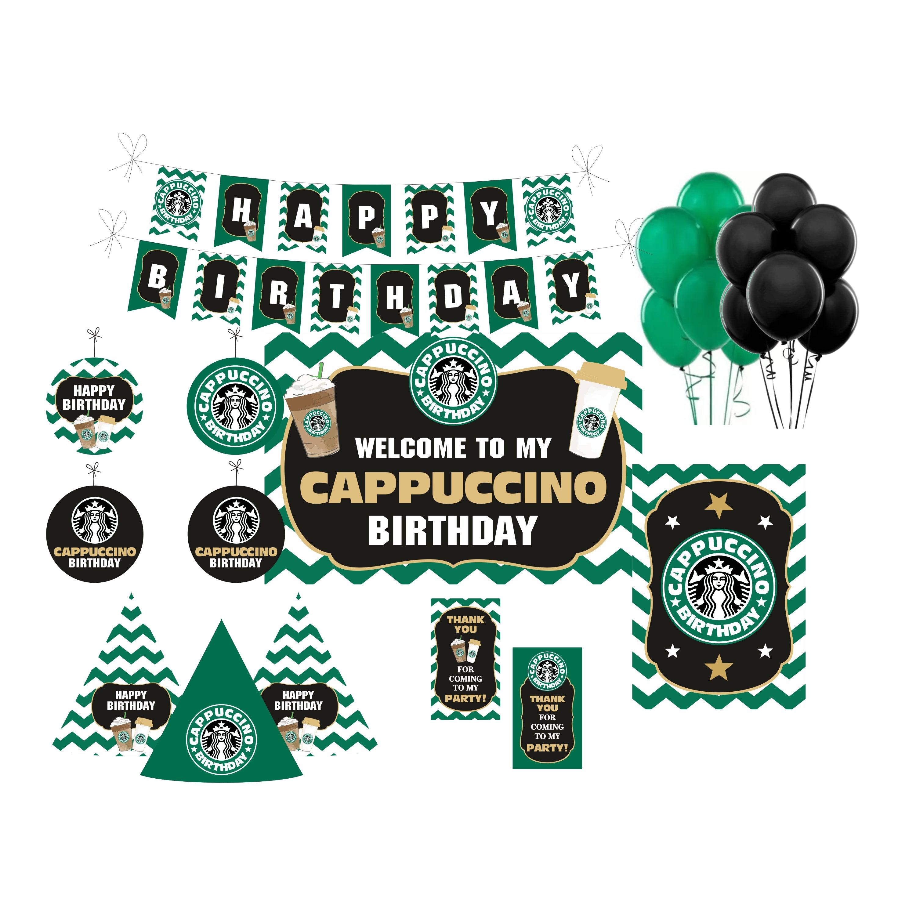 Cappuccino theme Party Decorations Kit - 80 pcs combo pack THEME PARTIES Pretty UR Party