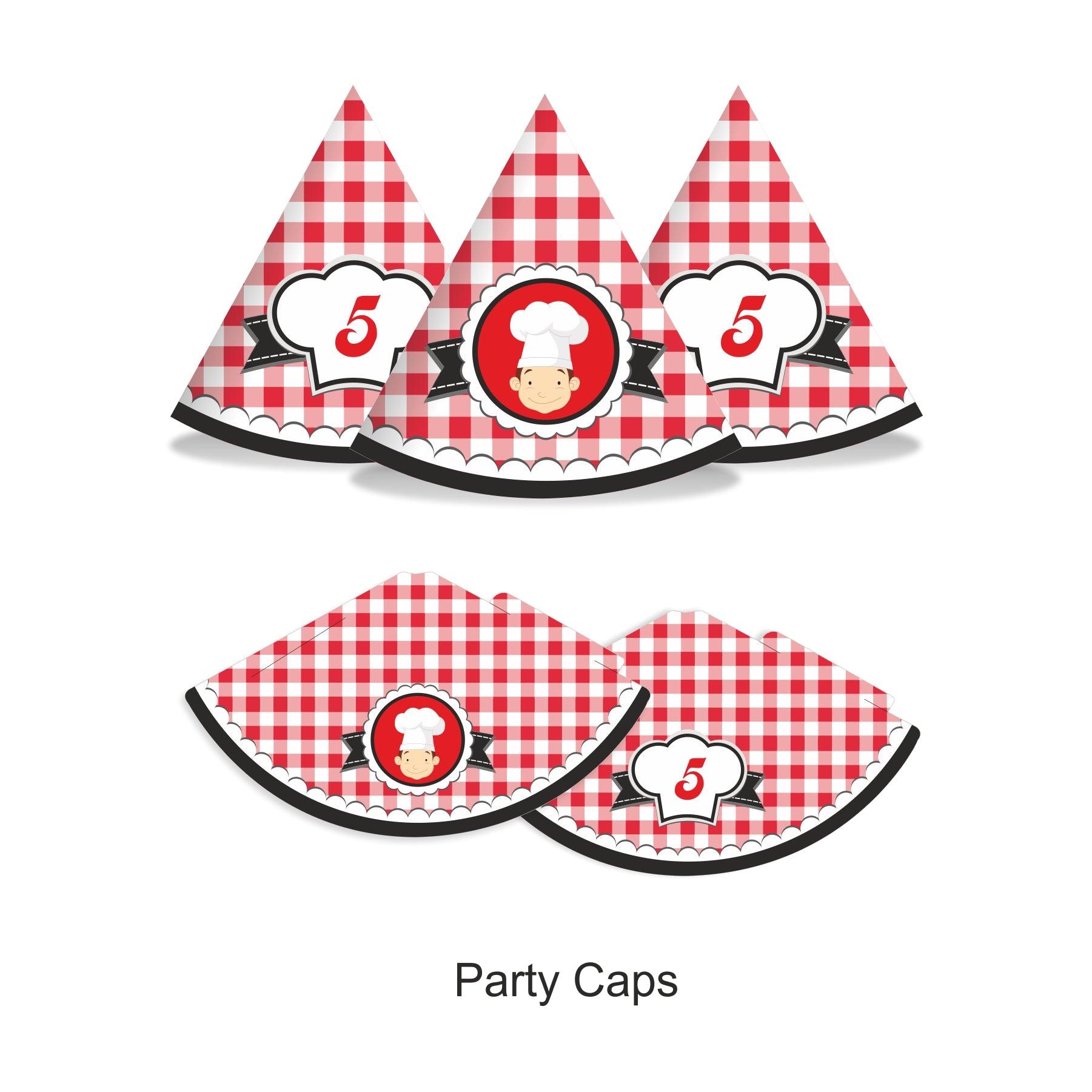 Little Chef Red Party Decorations Kit - 80 Pieces Combo Pack PACKAGES Pretty UR Party