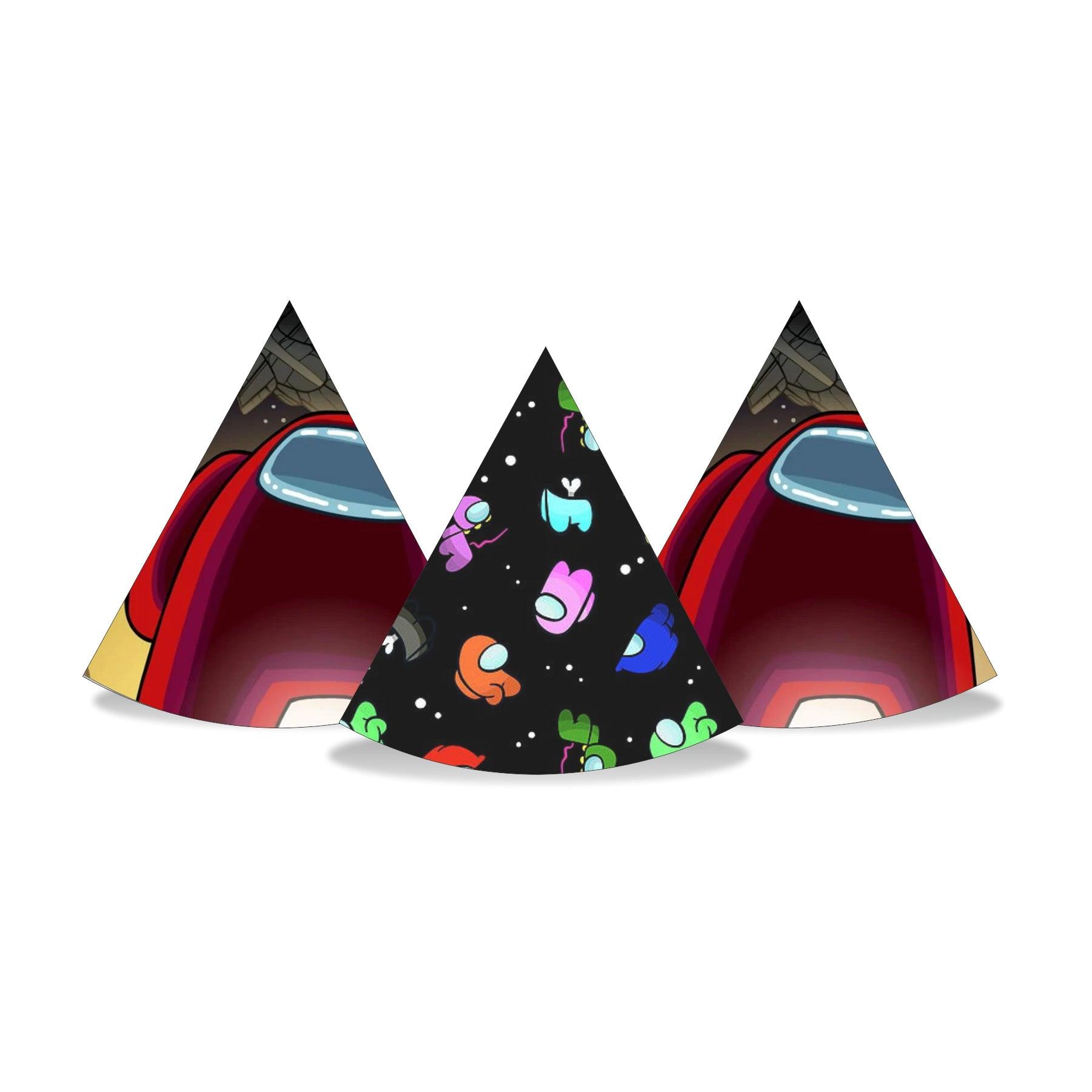 Among Us theme Caps - Pack of 10 THEME PARTIES Pretty UR Party