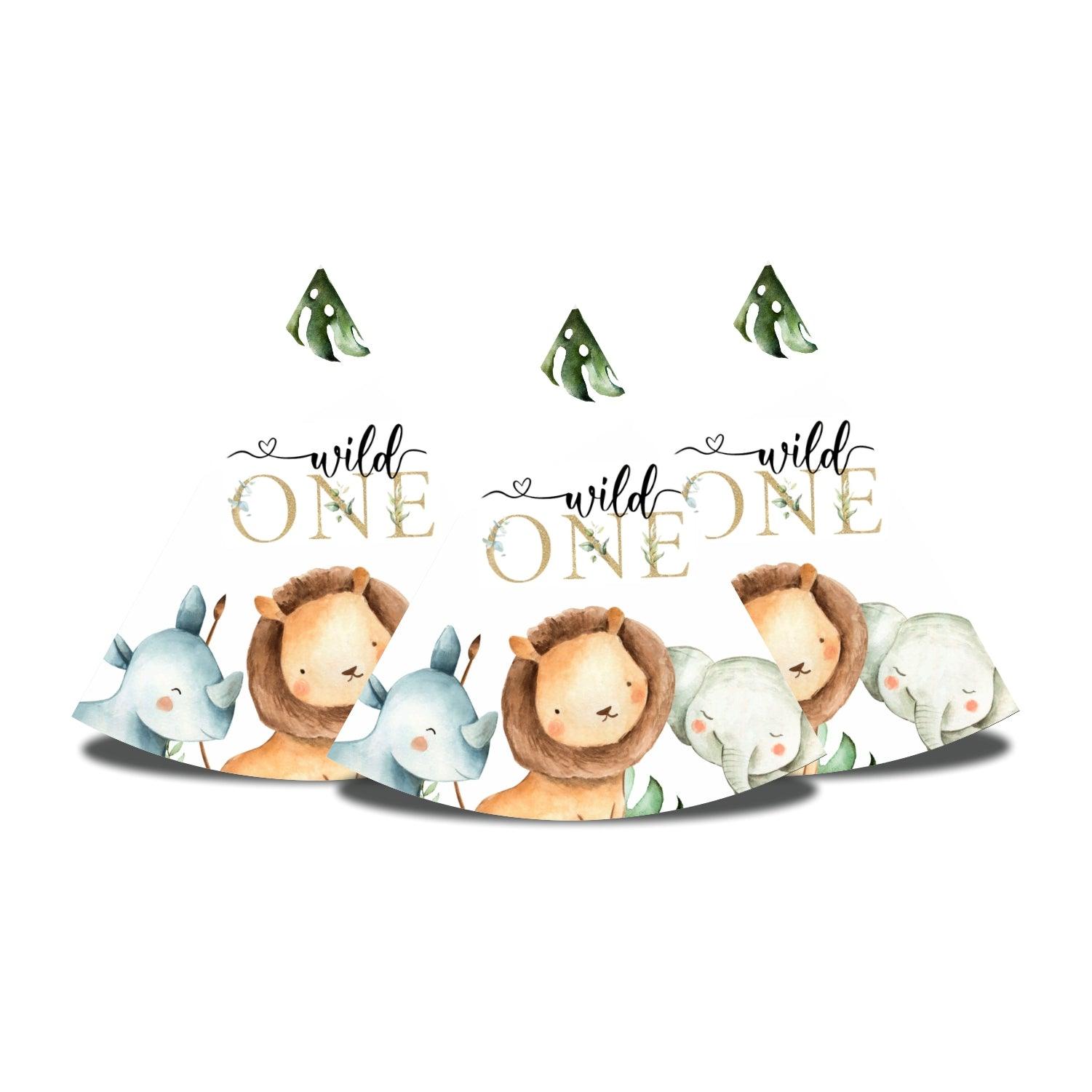 Wild one theme Caps - Pack of 10 THEME PARTIES Pretty UR Party